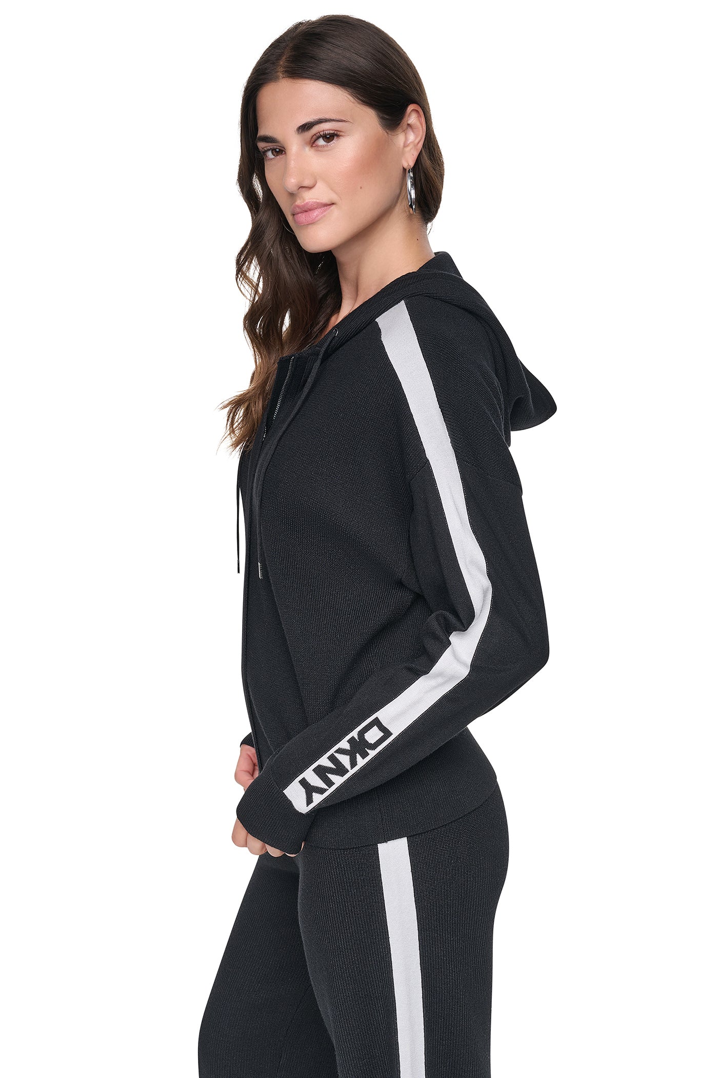 LOGO STRIPE HOODIE SWEATER VIEW 2