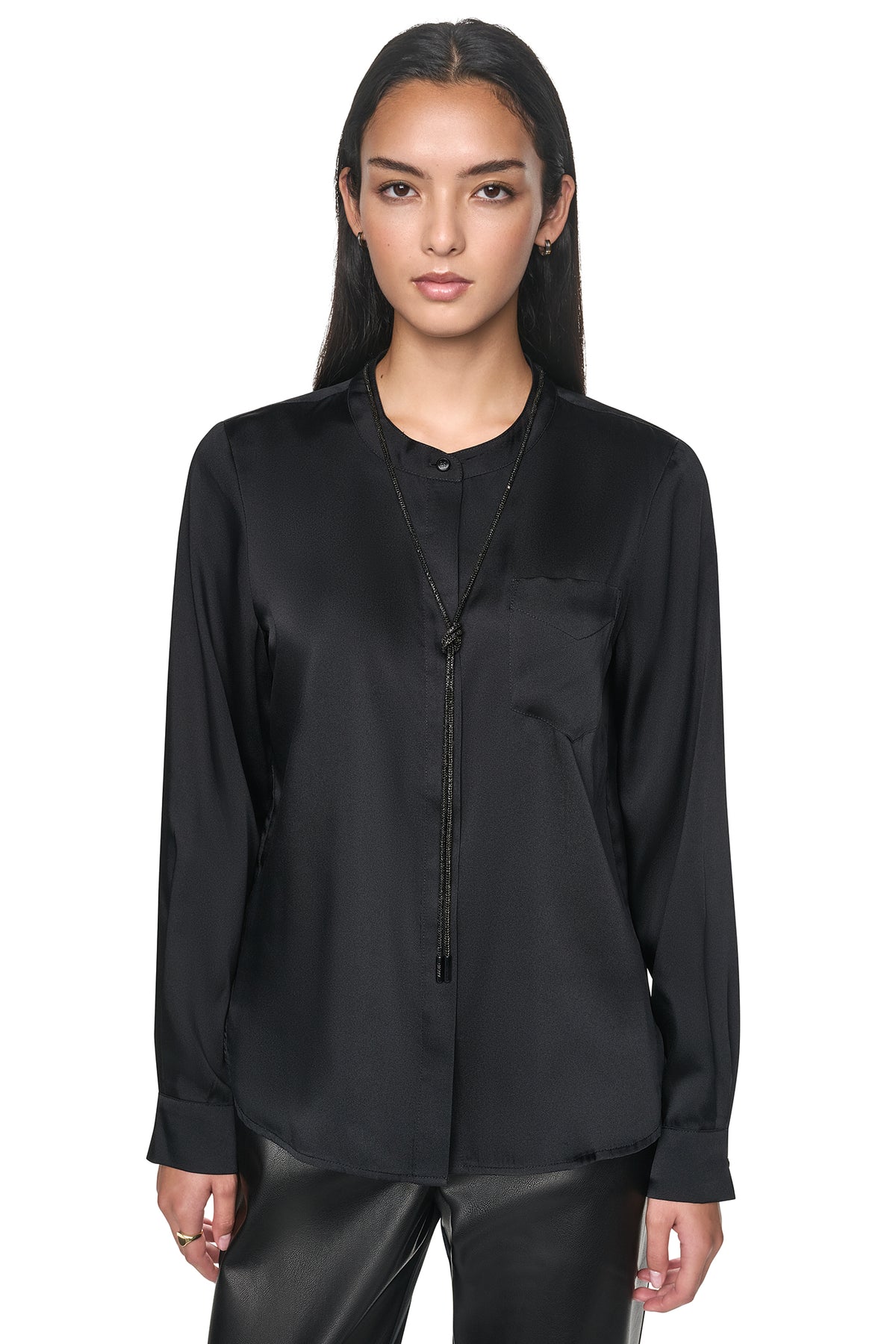 EMBELLISHED NECKTIE BLOUSE VIEW 2