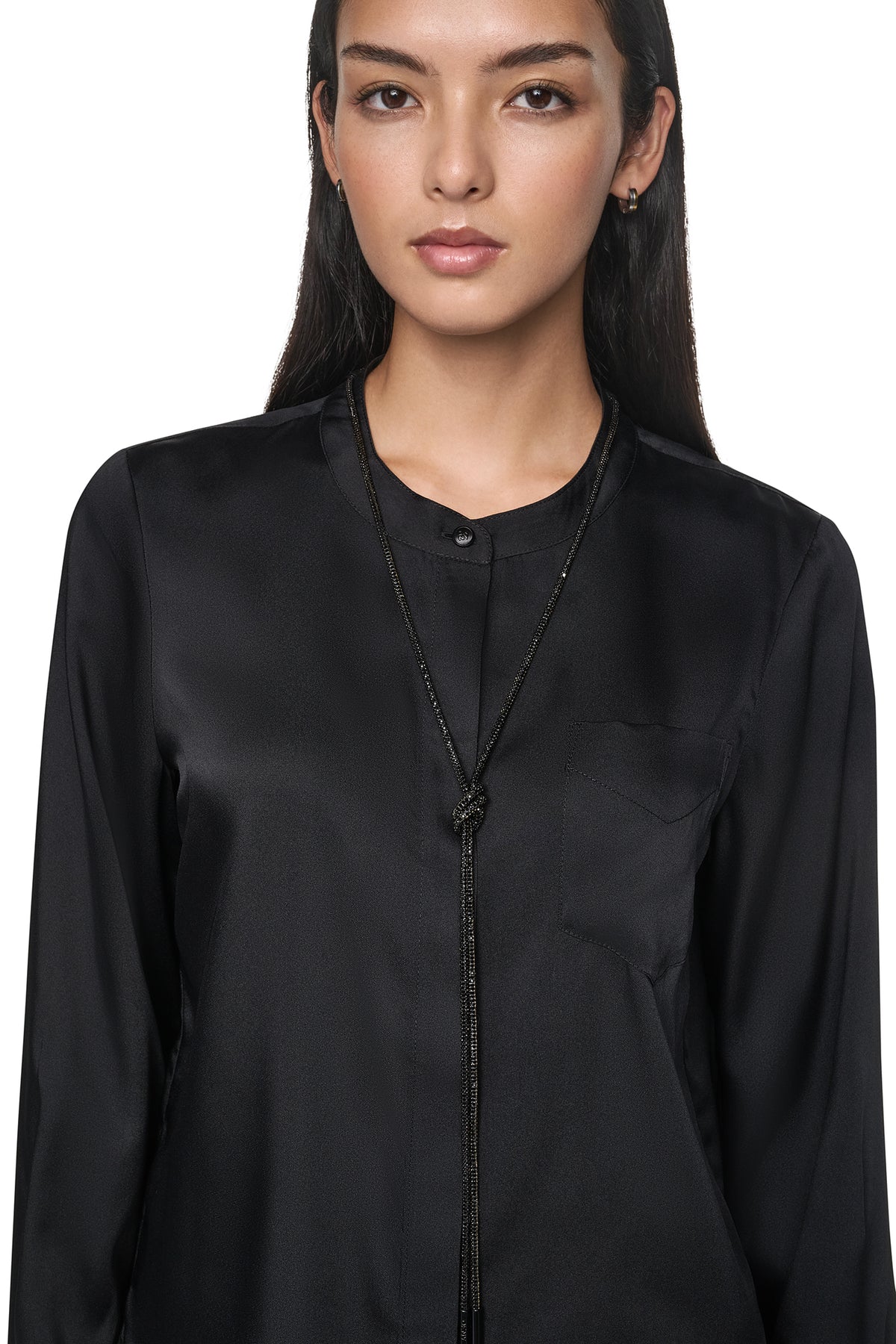 EMBELLISHED NECKTIE BLOUSE VIEW 2