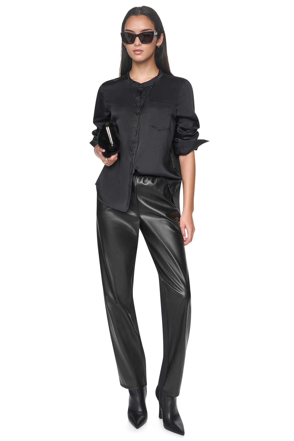 EMBELLISHED NECKTIE BLOUSE VIEW 2