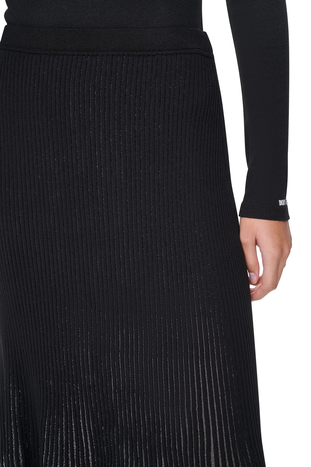 PLAITED RIB LUREX SWEATER SKIRT VIEW 2