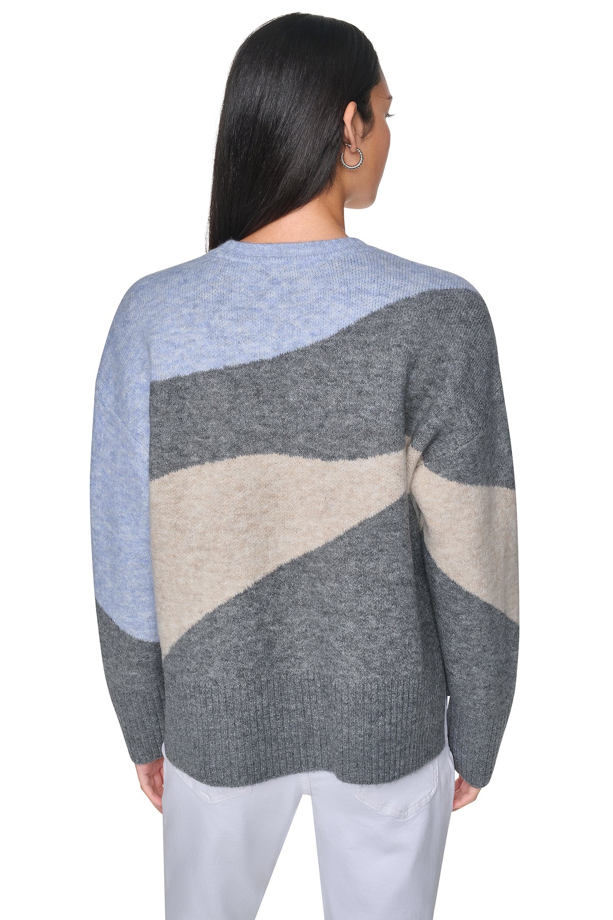 COLORBLOCK CREW NECK SWEATER VIEW 2