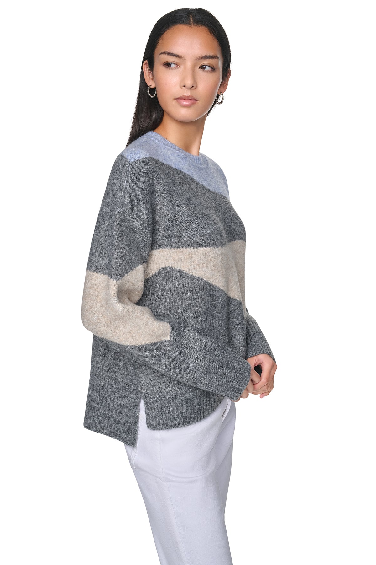 COLORBLOCK CREW NECK SWEATER VIEW 2