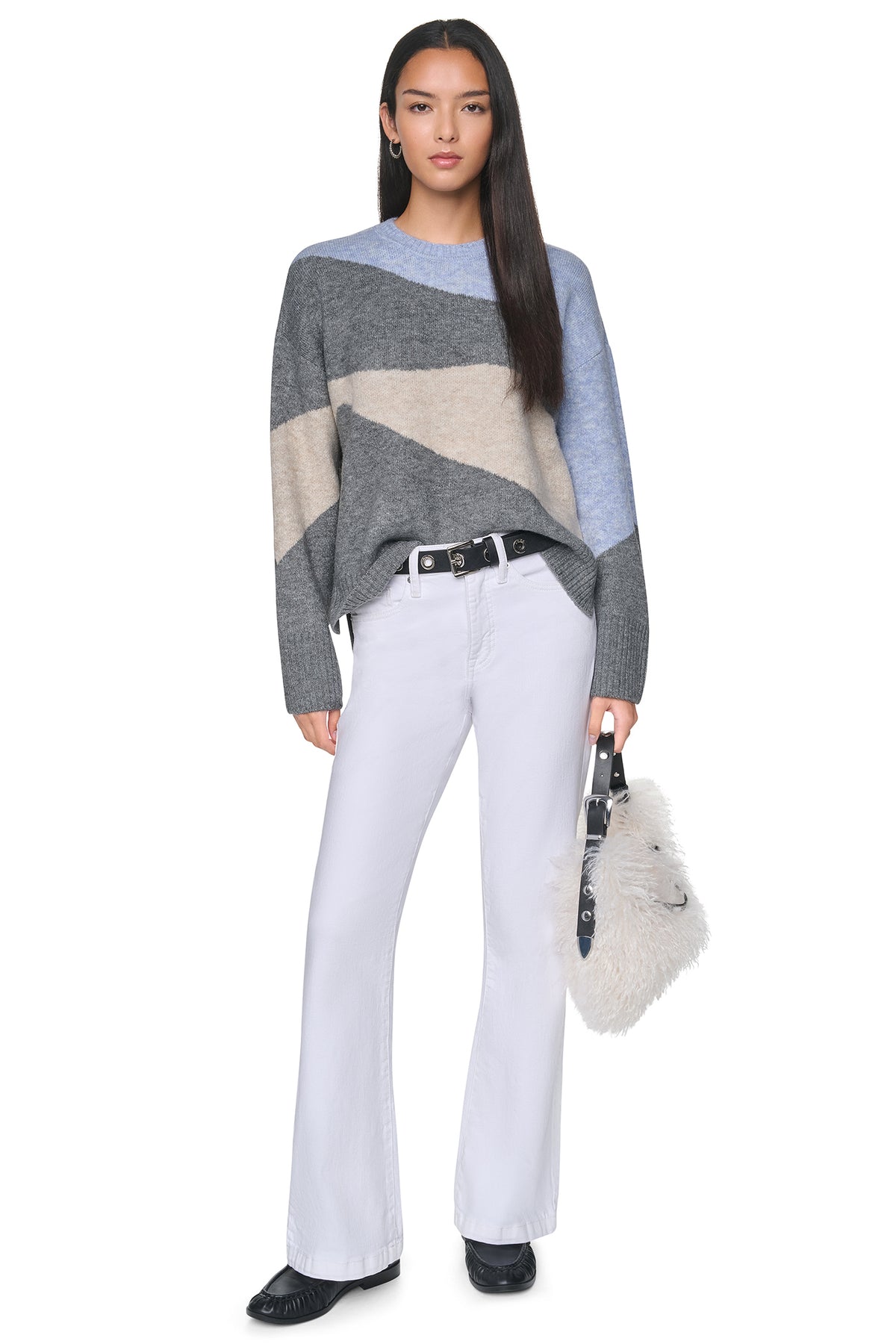 COLORBLOCK CREW NECK SWEATER VIEW 2