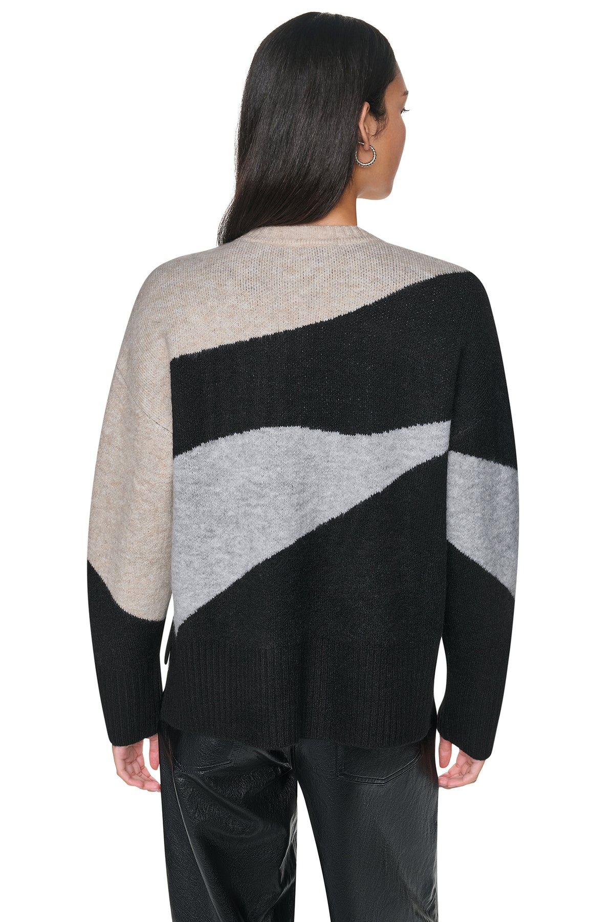 COLORBLOCK CREW NECK SWEATER VIEW 2