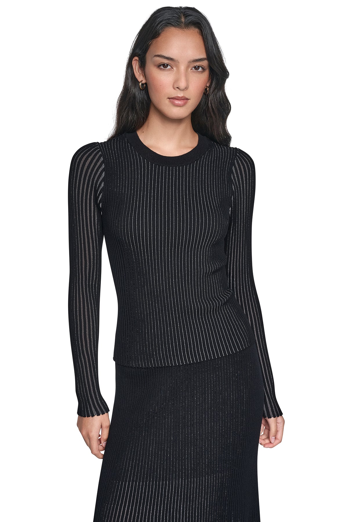 PLAITED RIB LUREX SWEATER VIEW 2