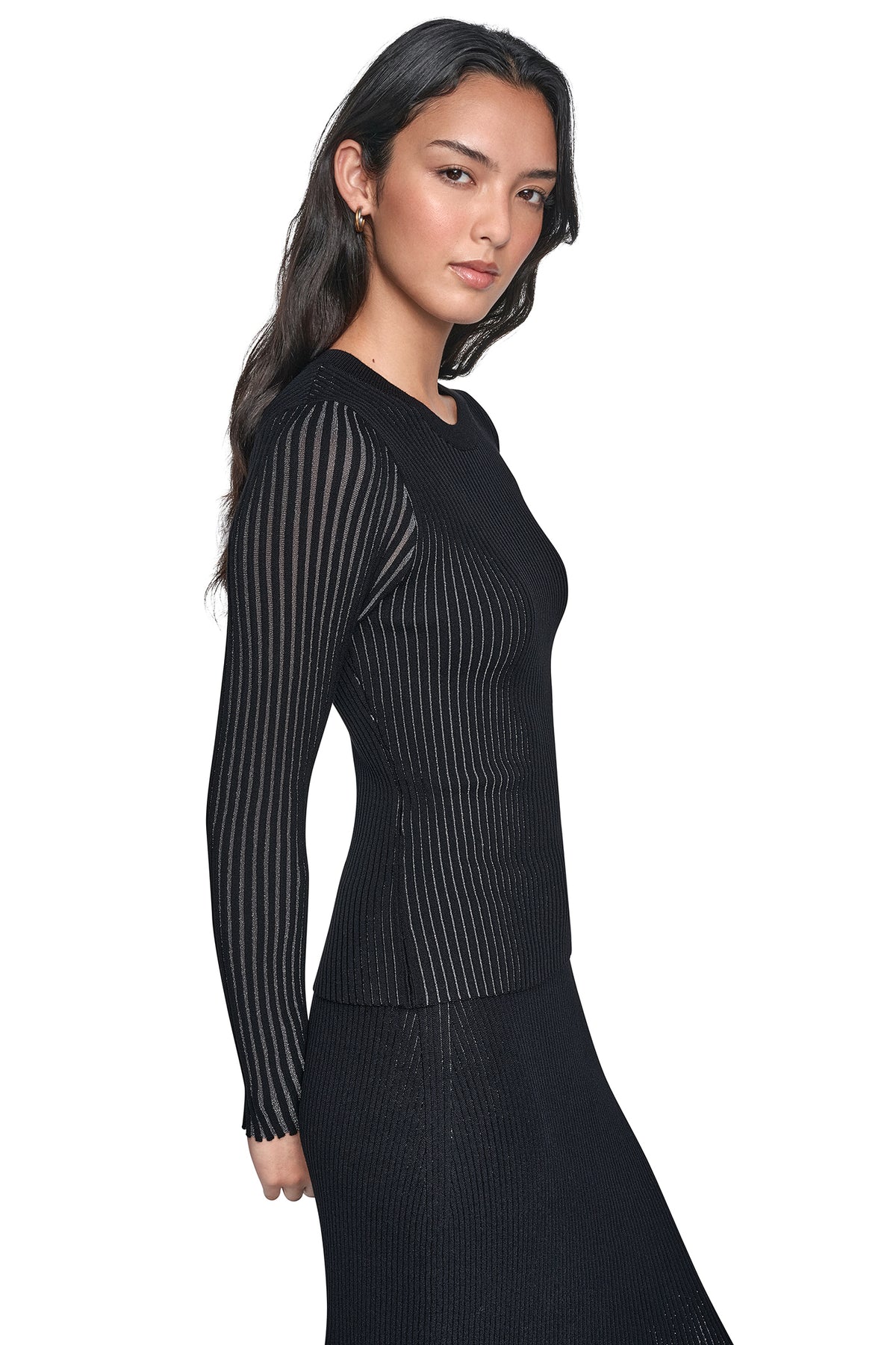 PLAITED RIB LUREX SWEATER VIEW 2