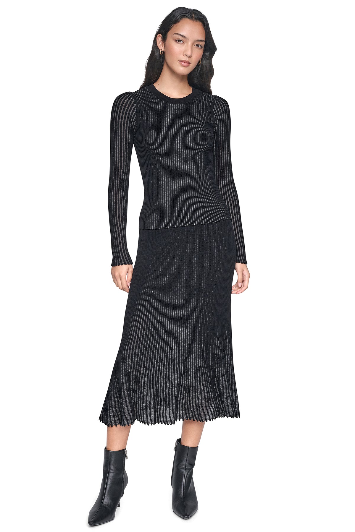 PLAITED RIB LUREX SWEATER VIEW 2
