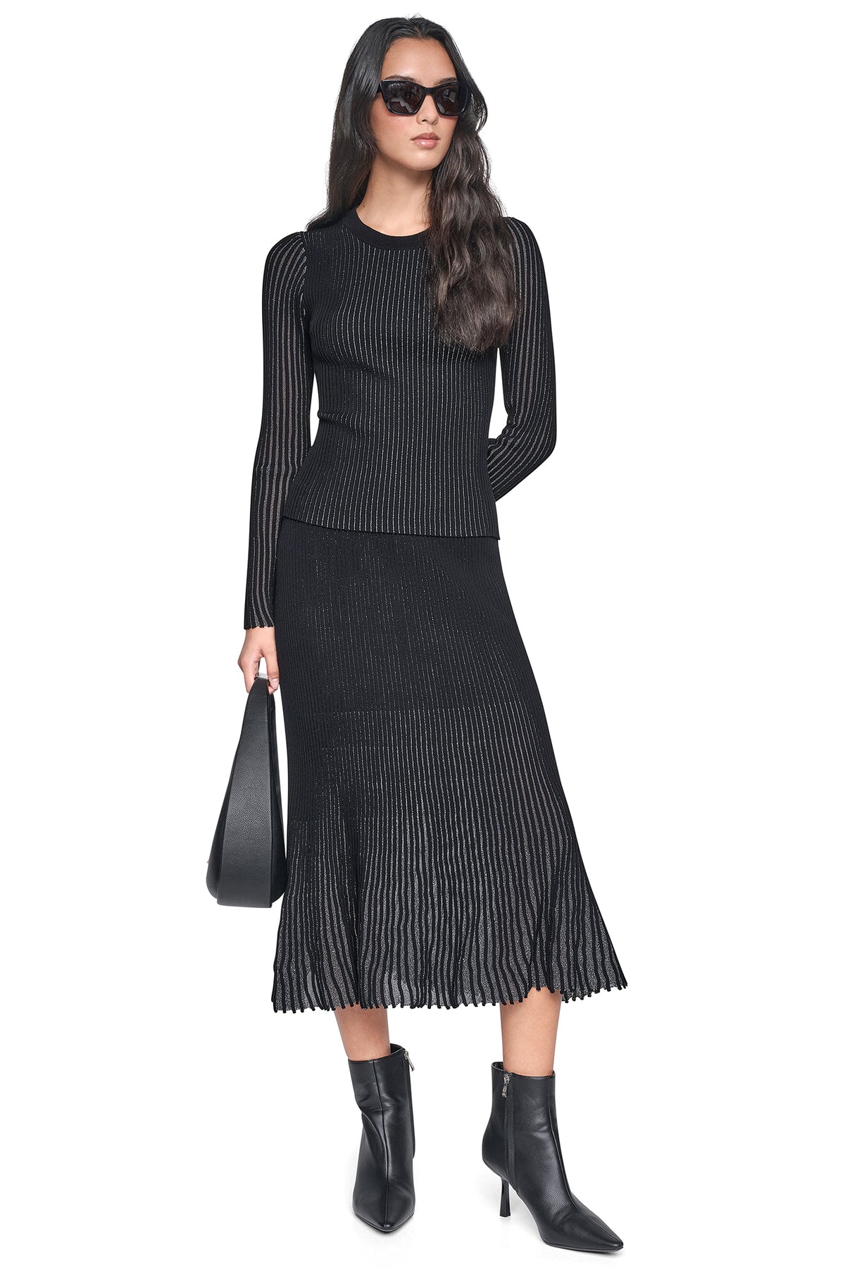 PLAITED RIB LUREX SWEATER VIEW 2