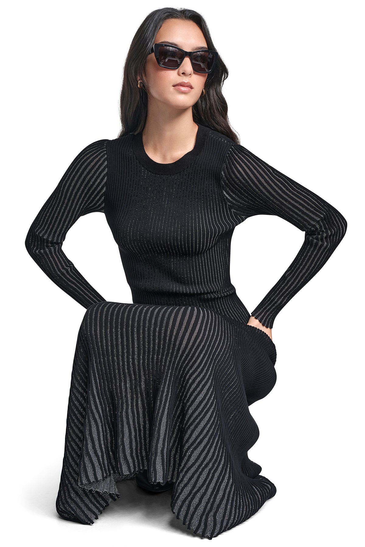PLAITED RIB LUREX SWEATER VIEW 2