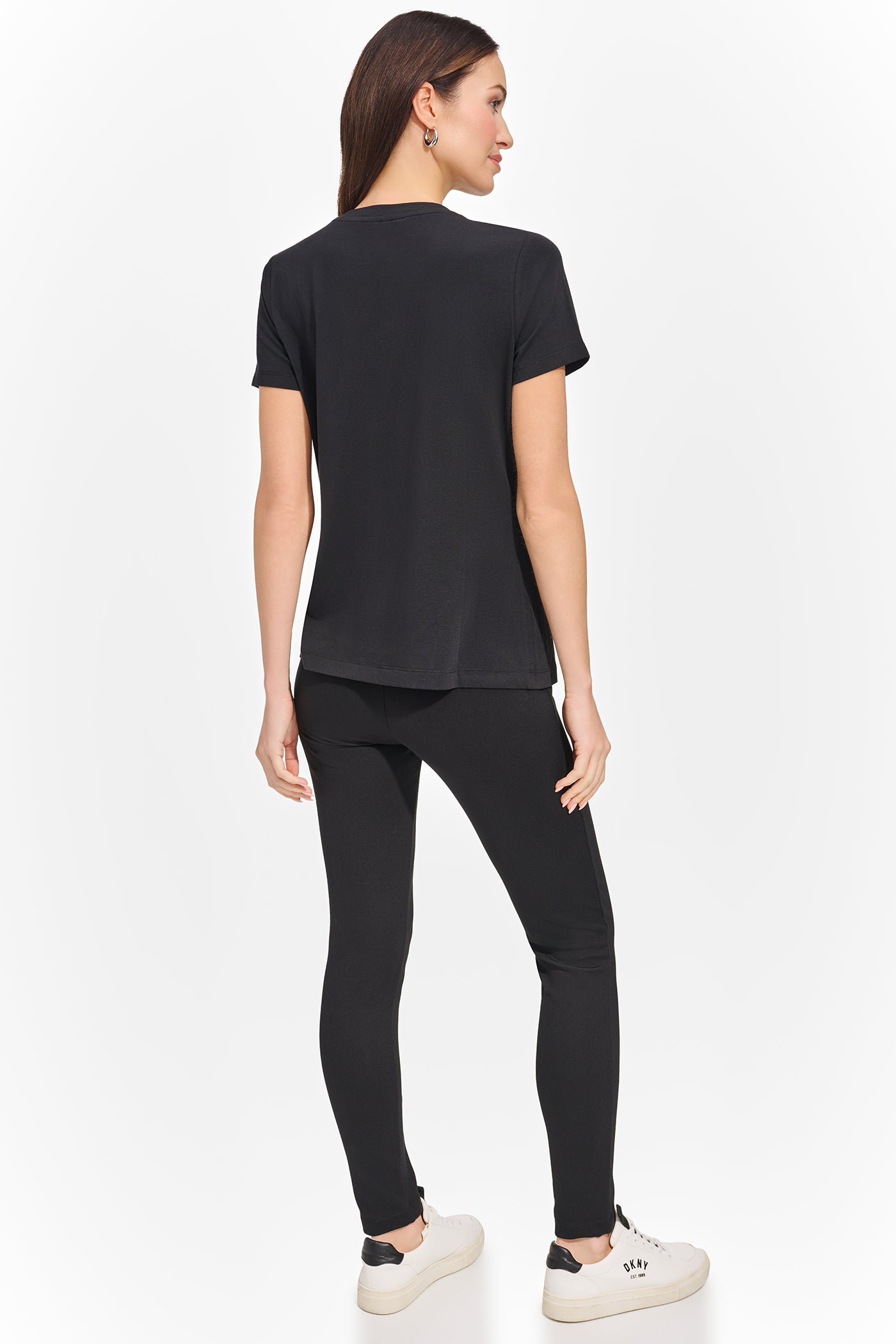 Black STUD LOGO TEE, VIEW 2 | Not Clearance or Preorder