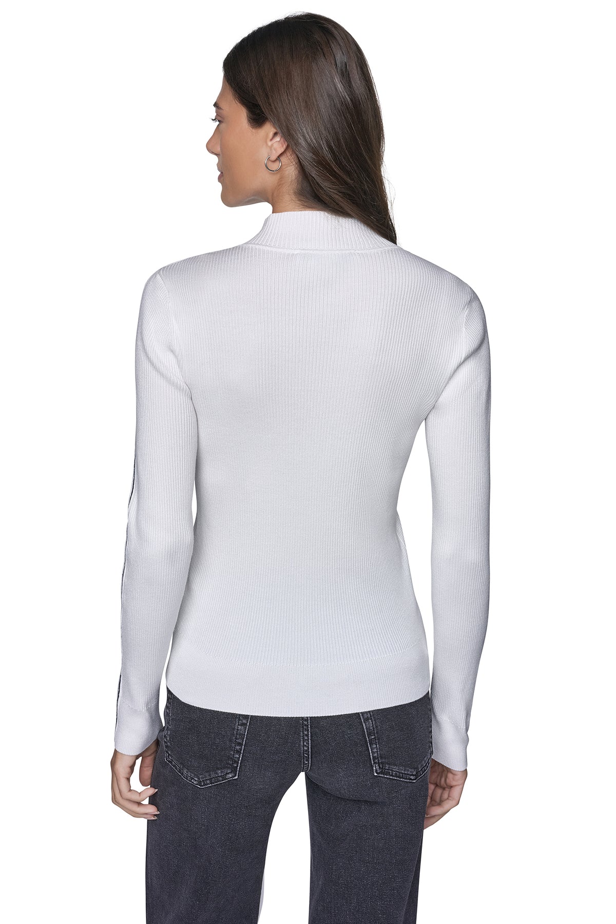 QUARTER-ZIP LOGO TAPE SWEATER VIEW 2