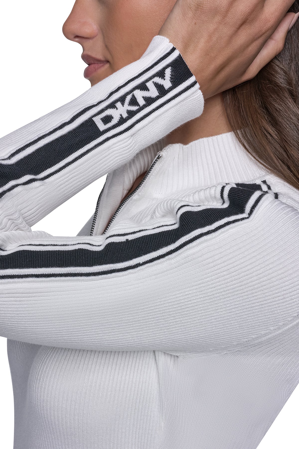 QUARTER-ZIP LOGO TAPE SWEATER VIEW 2