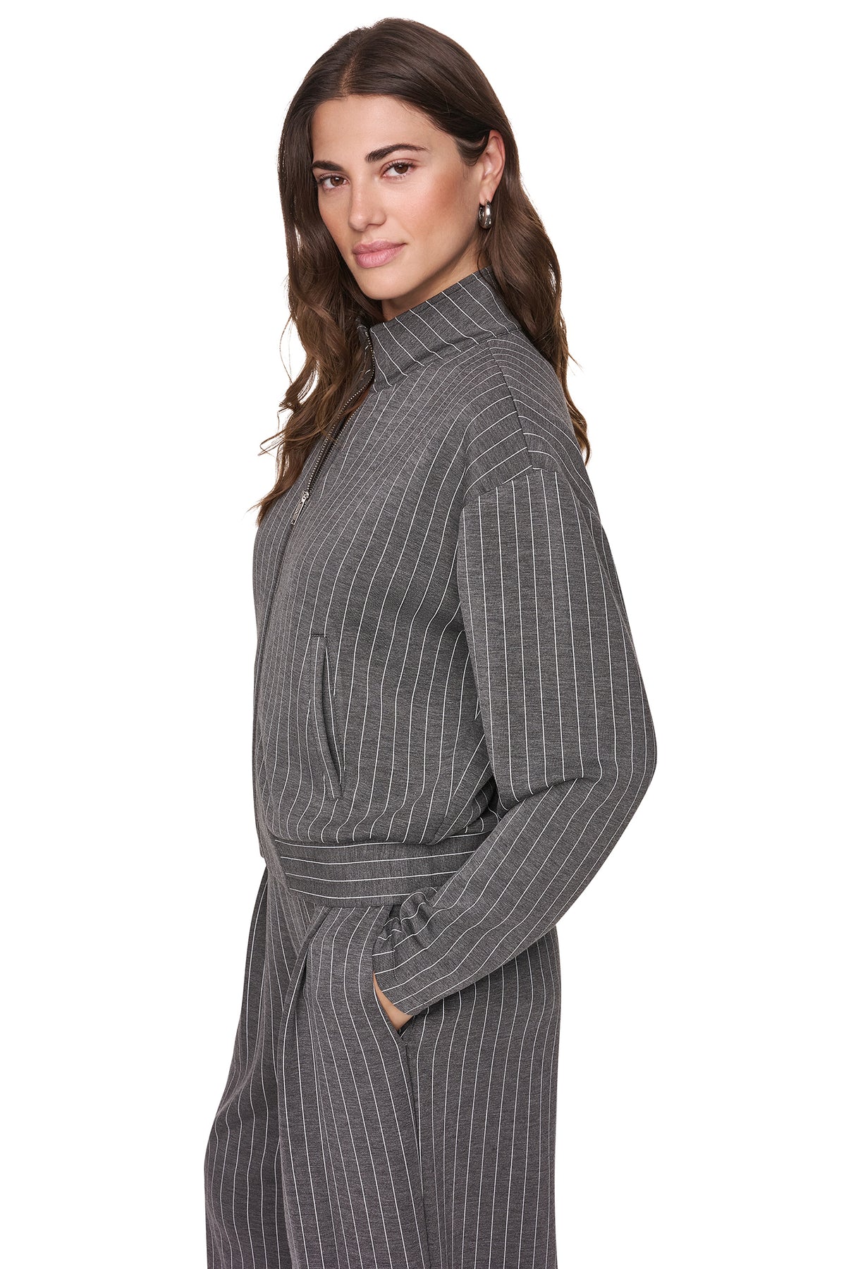 FULL-ZIP PINSTRIPE JACKET VIEW 2