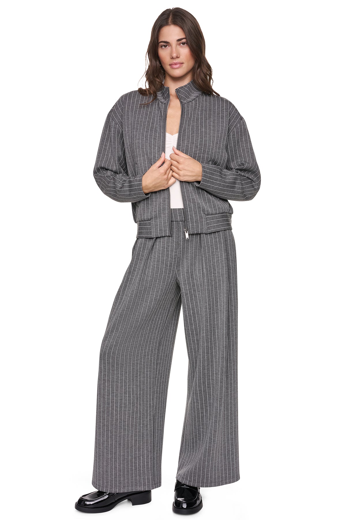 FULL-ZIP PINSTRIPE JACKET VIEW 2