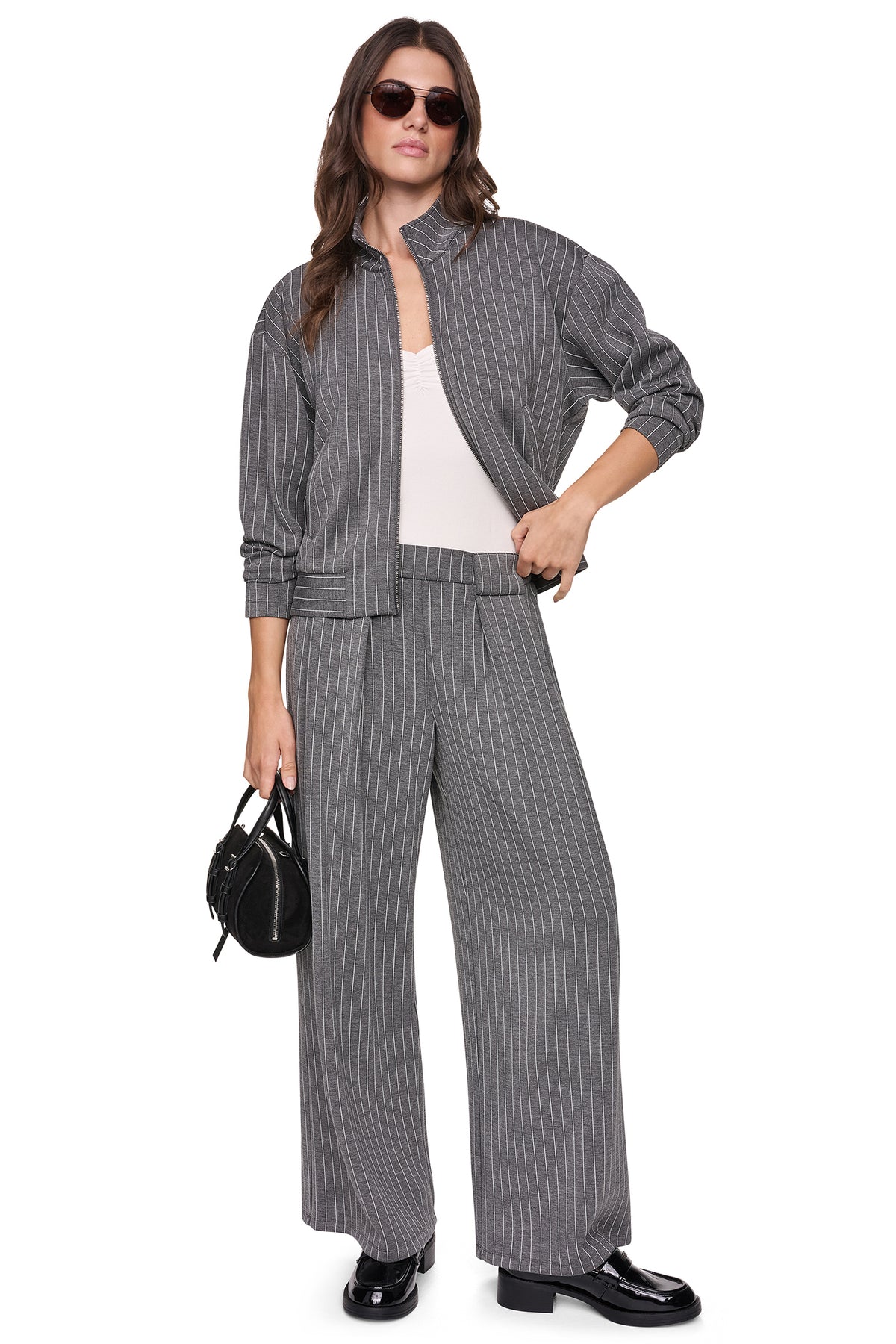 FULL-ZIP PINSTRIPE JACKET VIEW 2