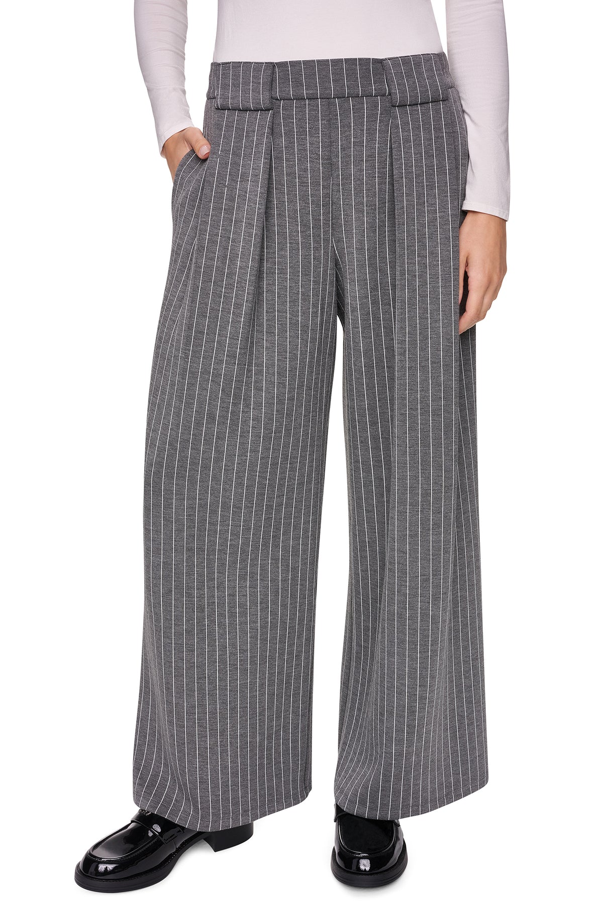 PULL-ON PINSTRIPE PANT VIEW 2