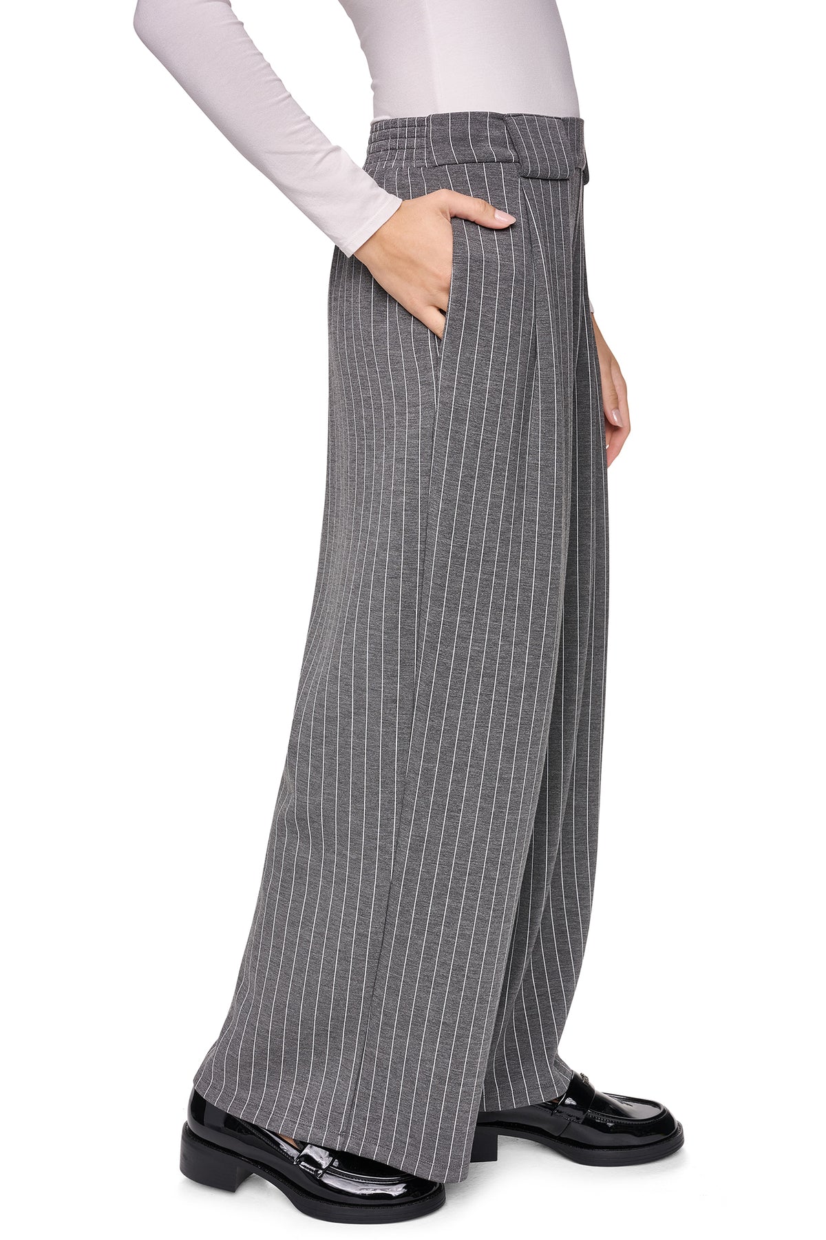 PULL-ON PINSTRIPE PANT VIEW 2