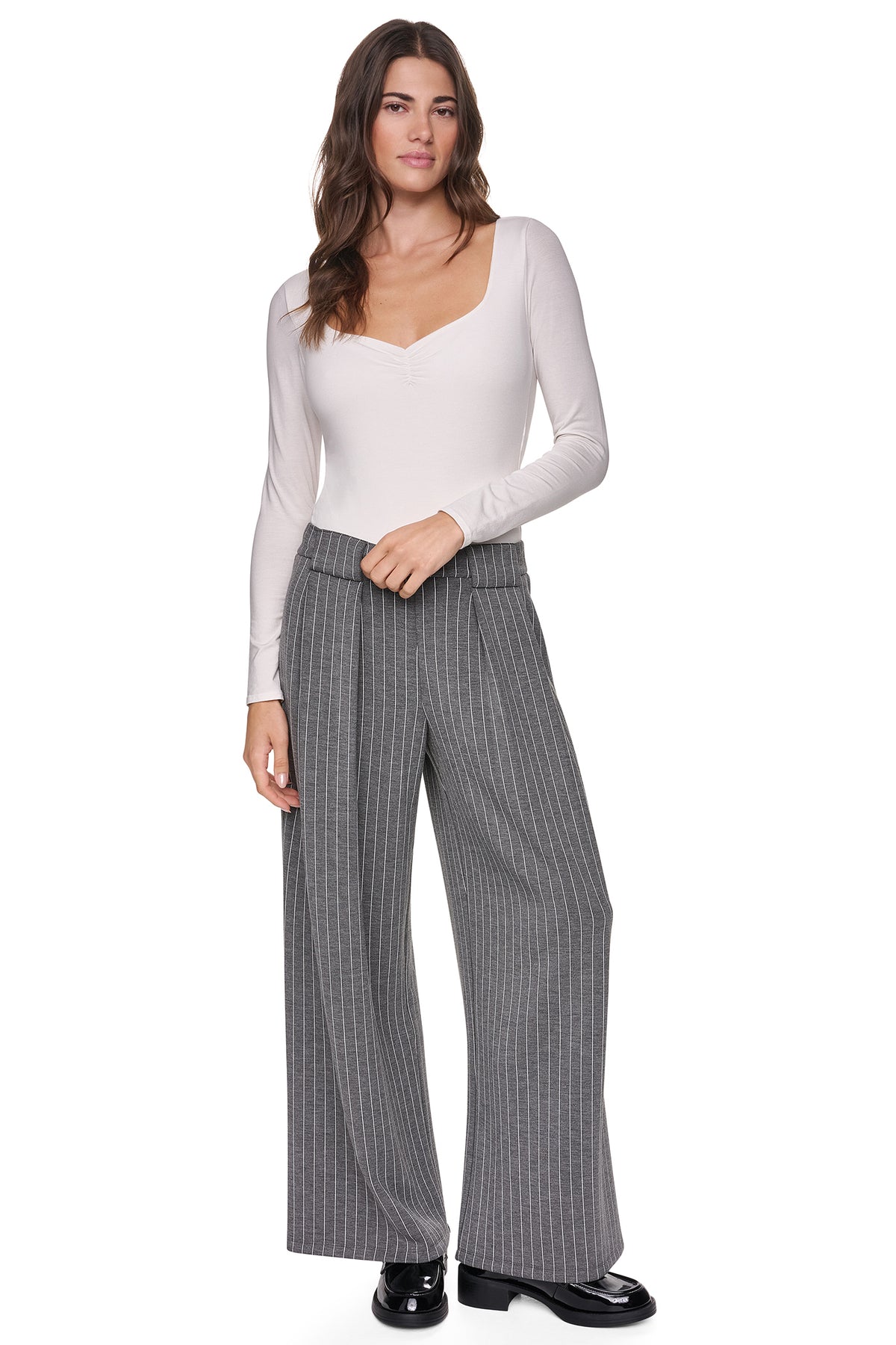 PULL-ON PINSTRIPE PANT VIEW 2