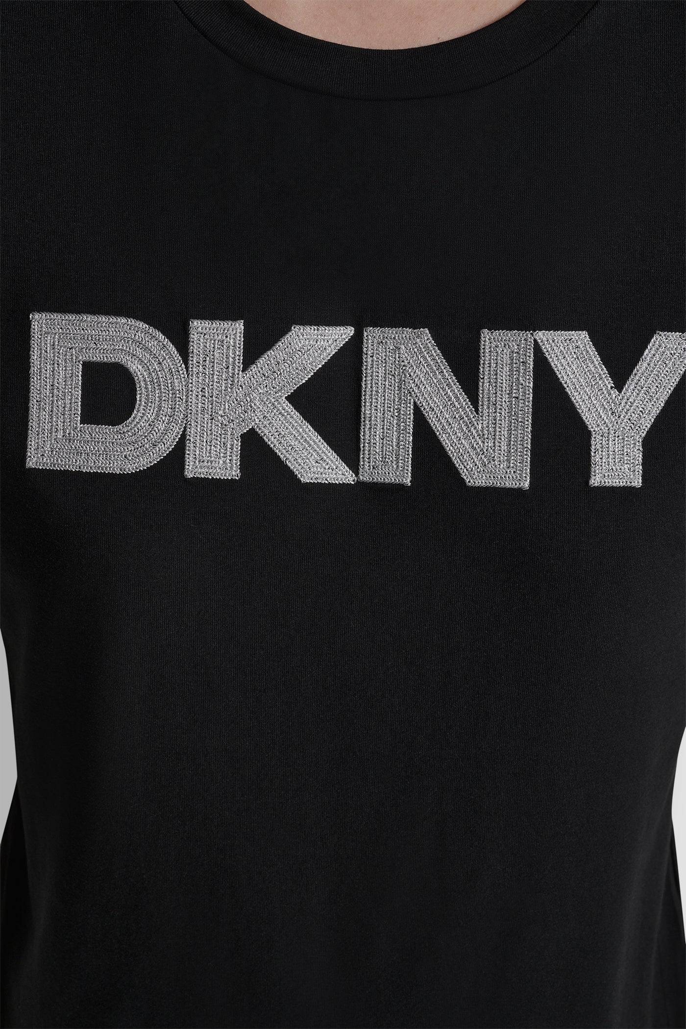 METALLIC LOGO EMBROIDERED TEE VIEW 6 | Tees & Tanks