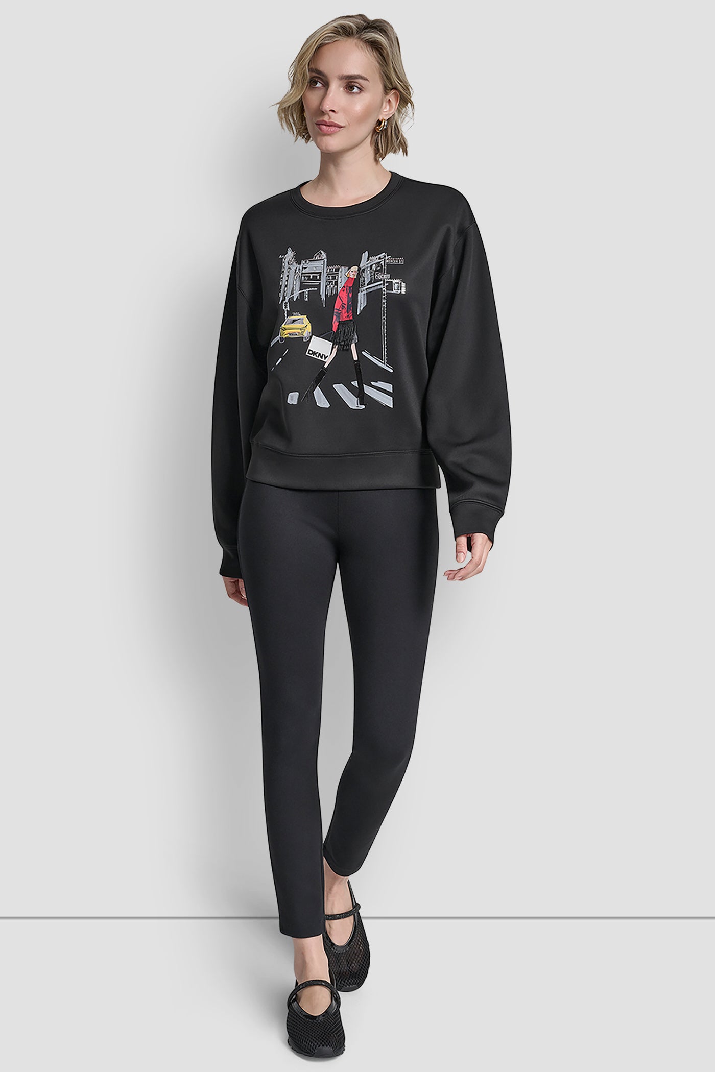 POLISHED STRETCH LONG SLEEVE TOP VIEW 4 | Clothing