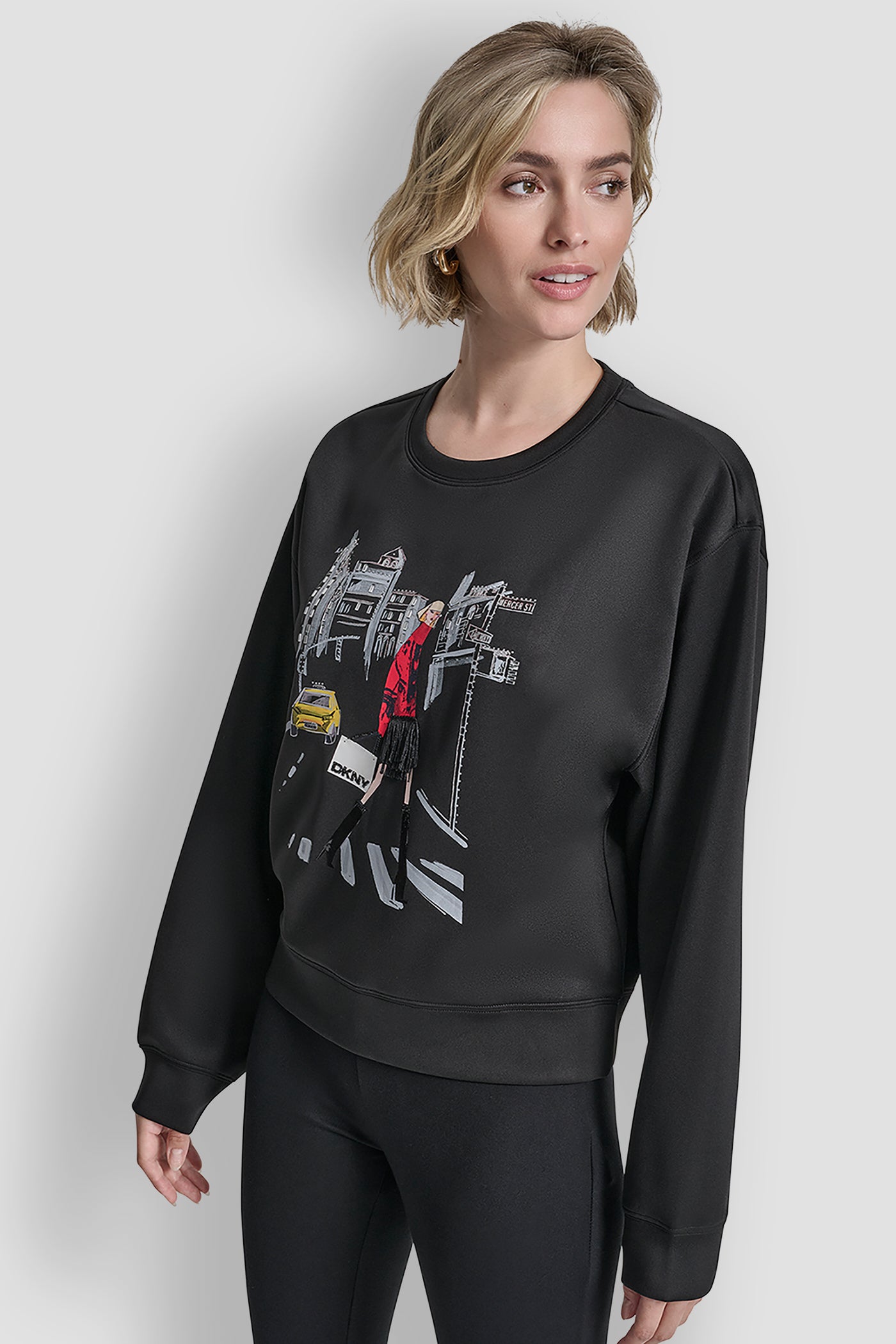 POLISHED STRETCH LONG SLEEVE TOP VIEW 3 | Clothing