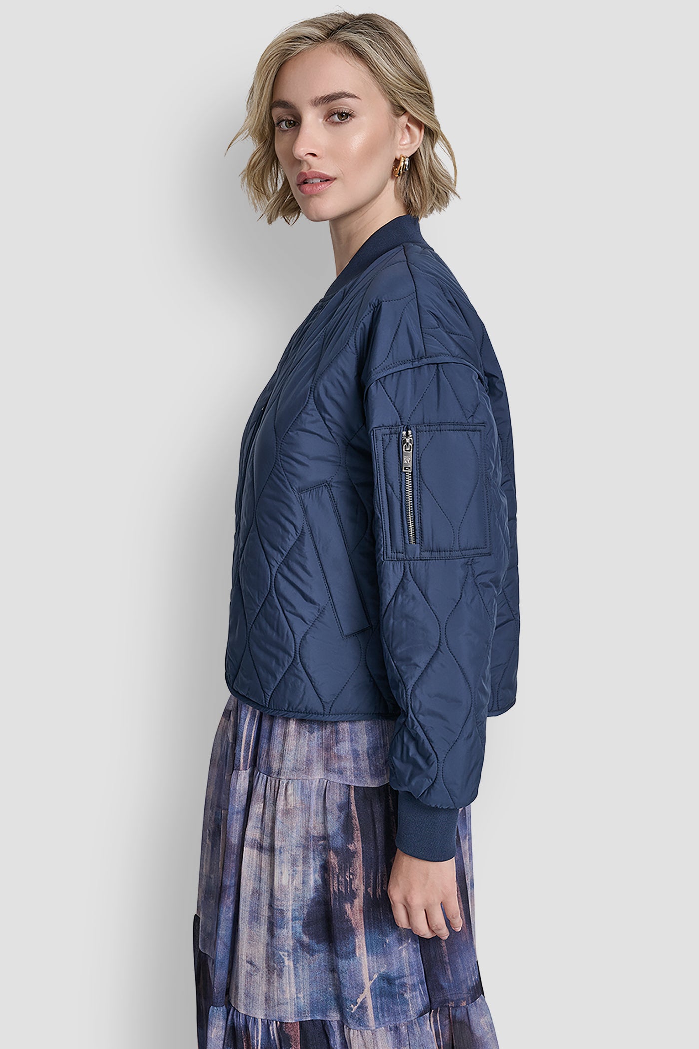 QUILTED BOMBER JACKET VIEW 3 | Jackets & Blazers