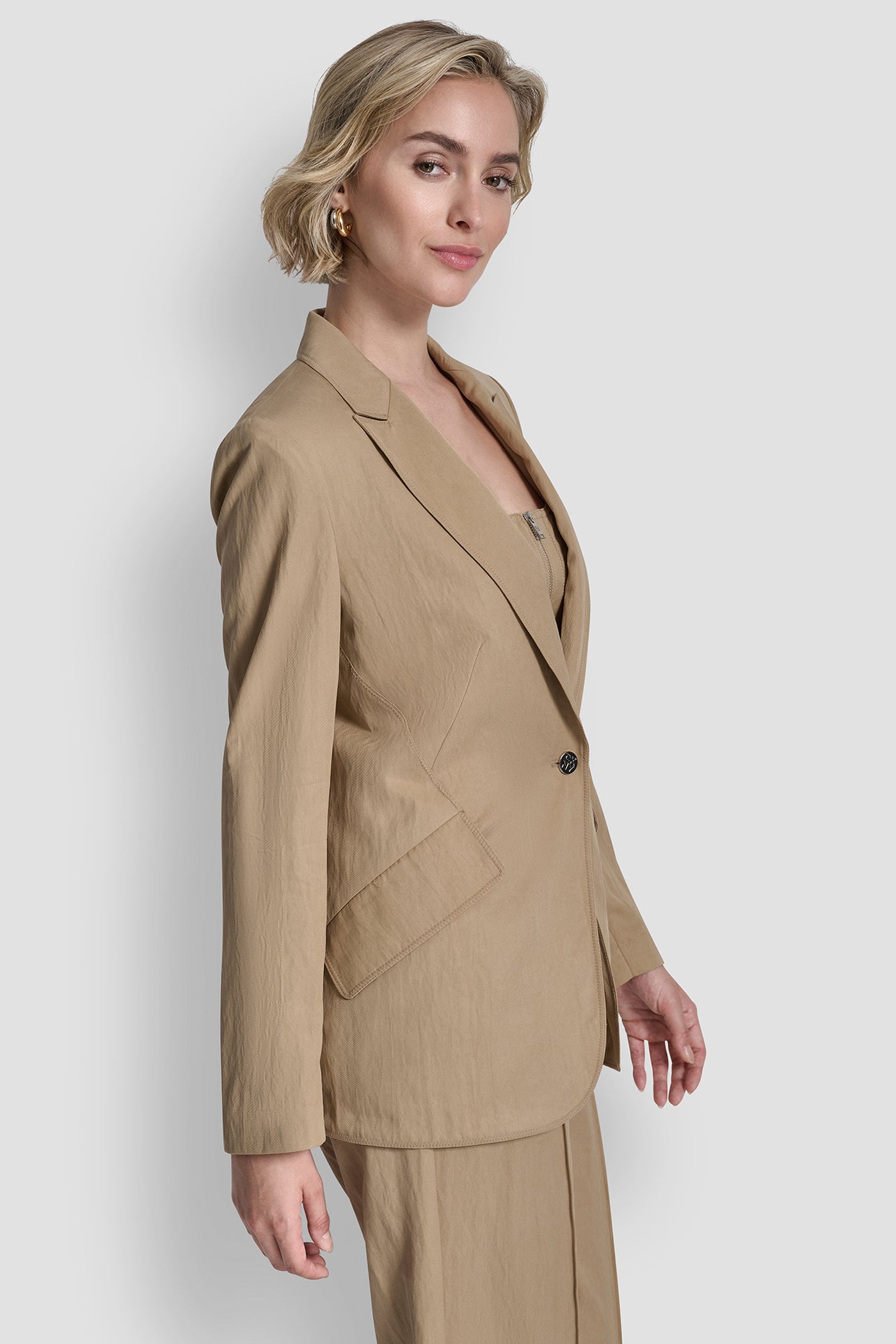 ZIG ZAG STITCH BLAZER VIEW 3 | New Arrivals