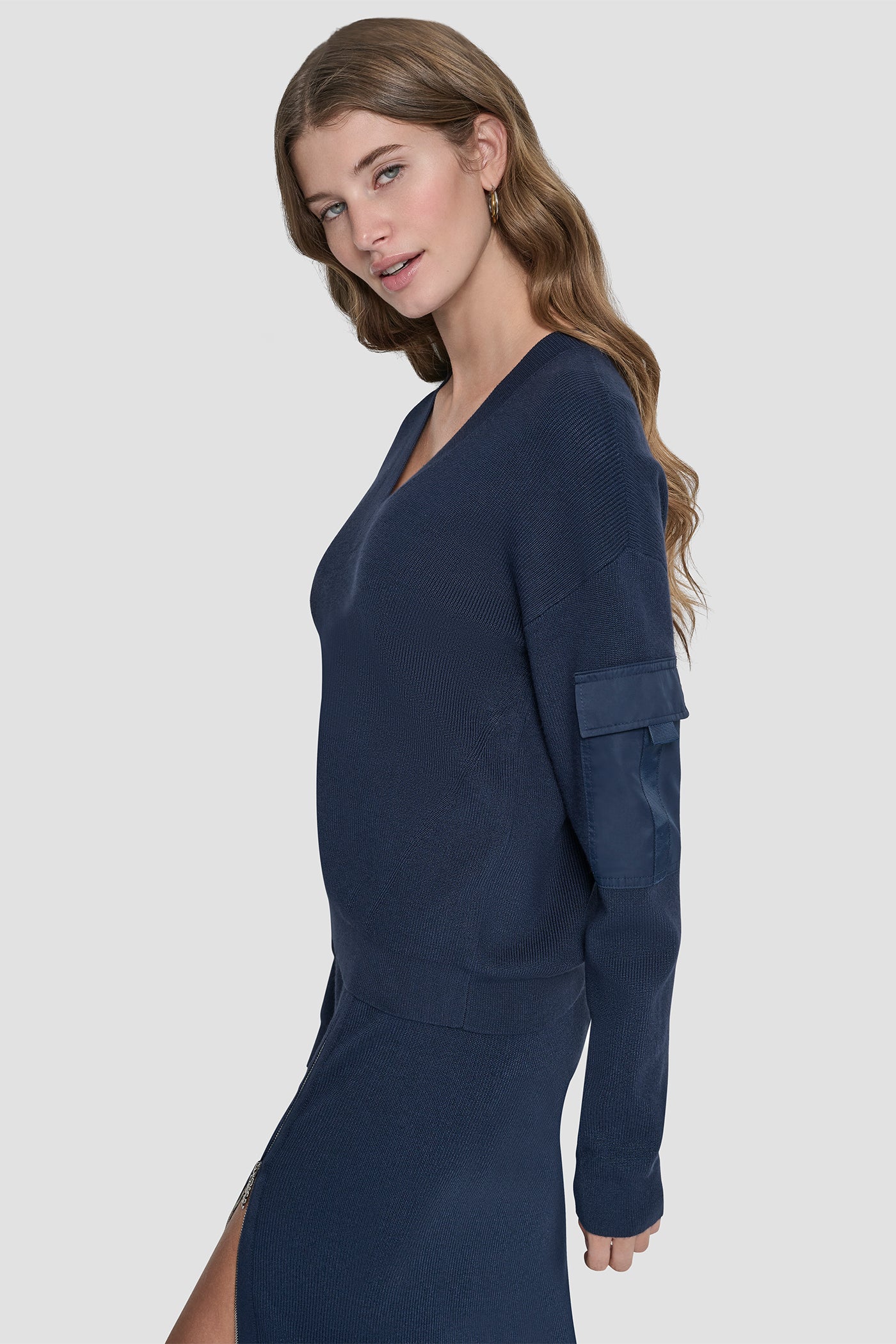 CARGO POCKET SLEEVE SWEATER VIEW 3 | New clothing