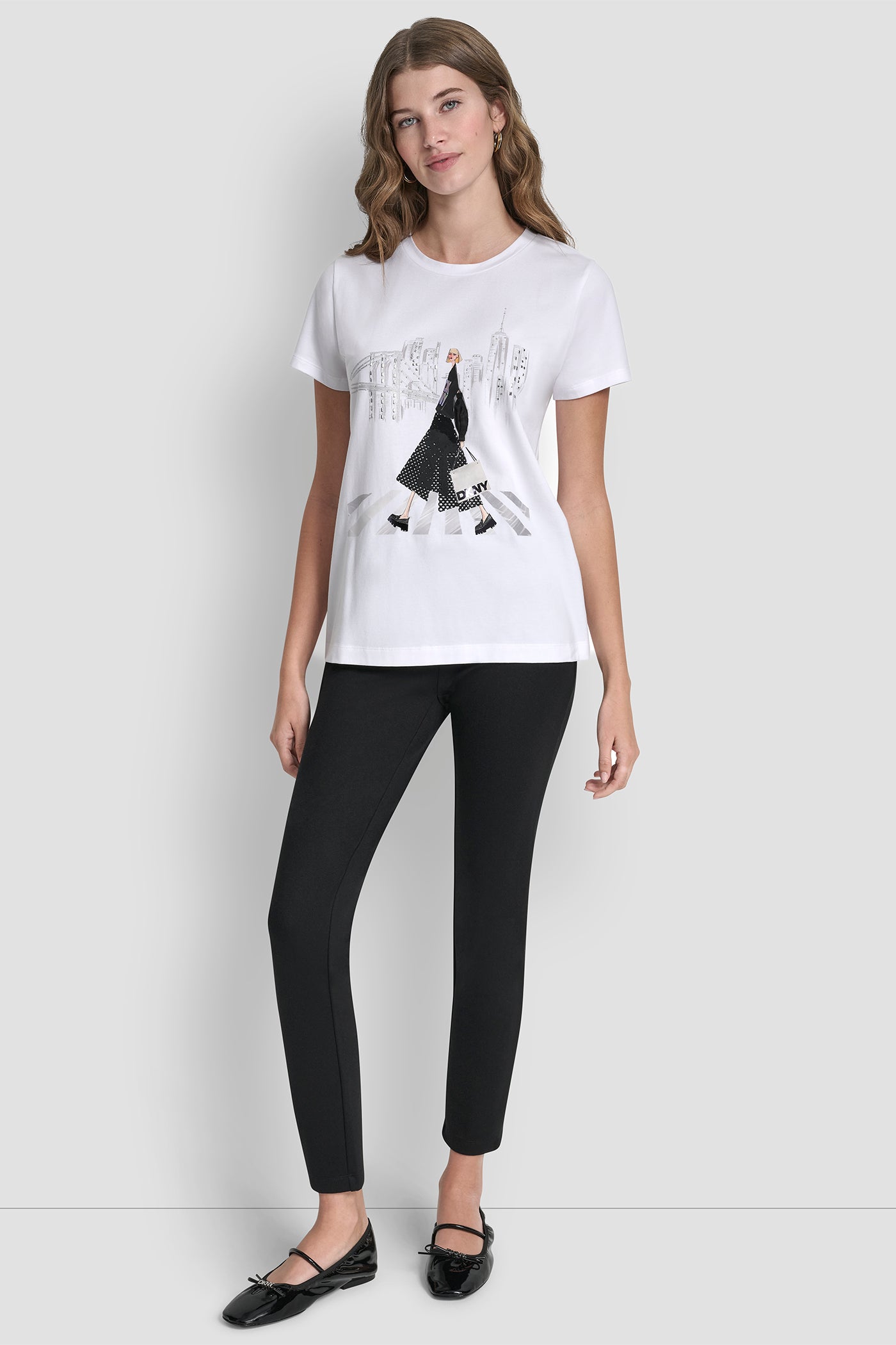 CROSSWALK CONVERSATIONAL GRAPHIC TEE VIEW 3 | DKNY Promo