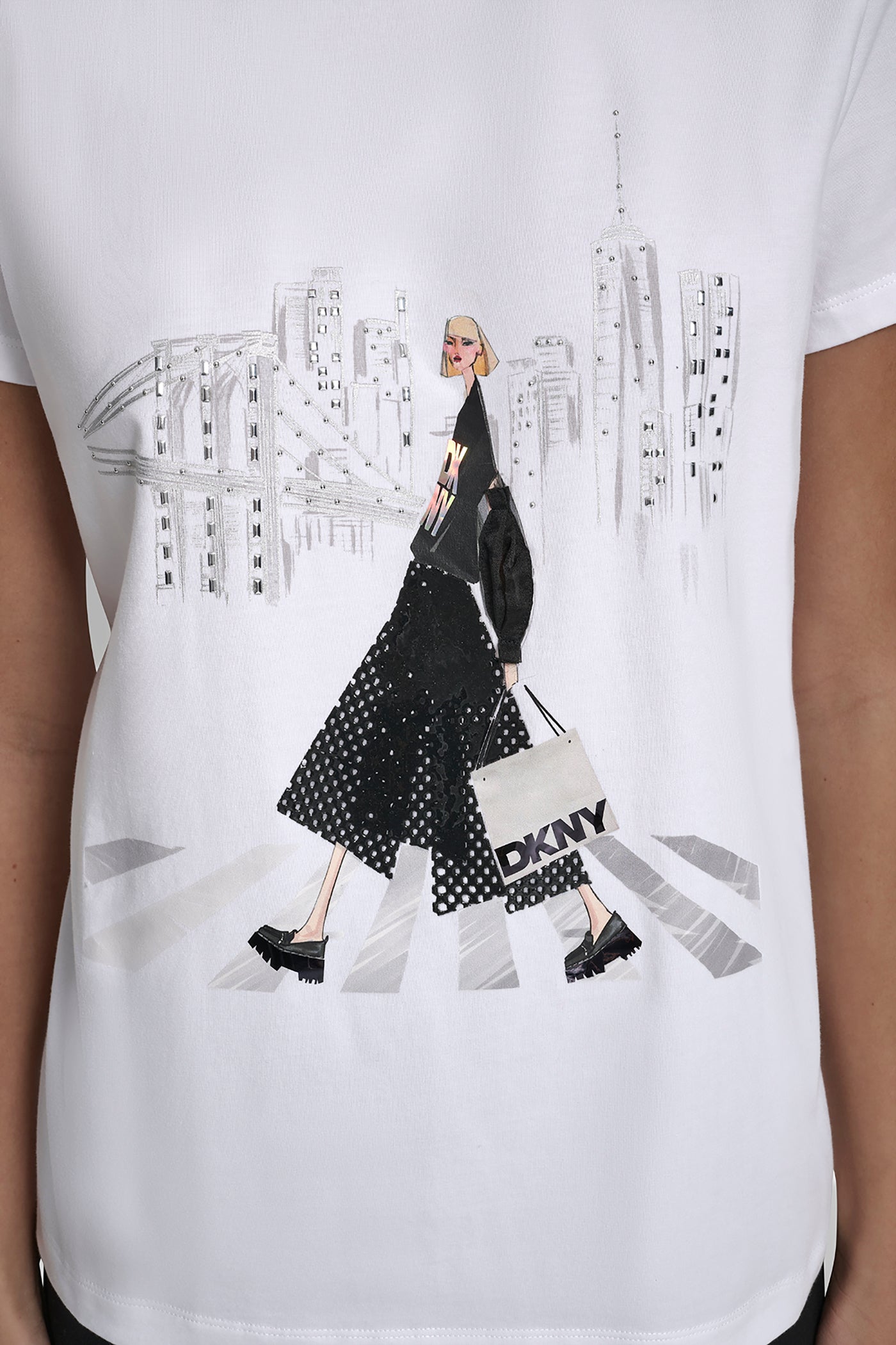 CROSSWALK CONVERSATIONAL GRAPHIC TEE VIEW 5 | DKNY Promo
