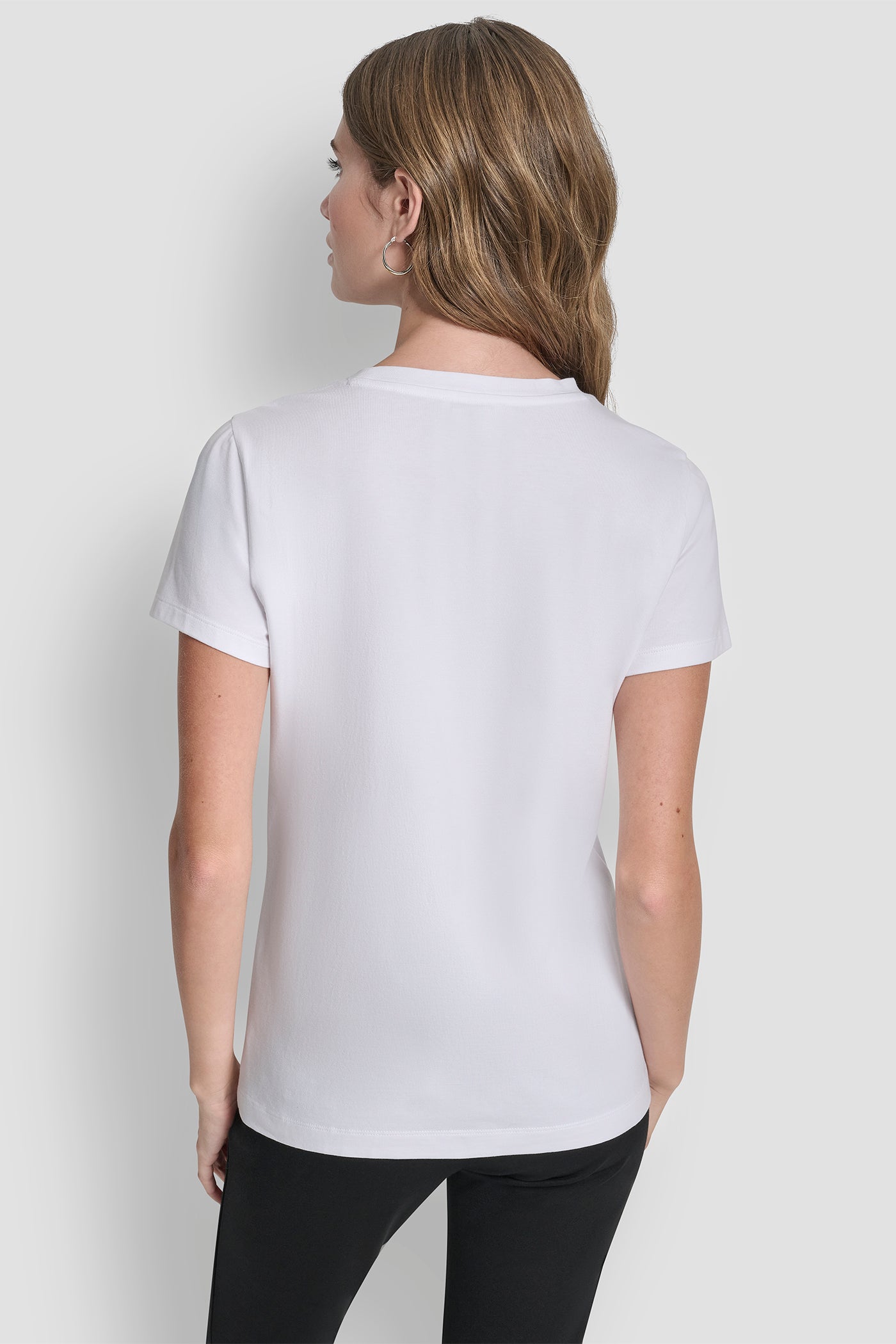 White CROSSWALK CONVERSATIONAL GRAPHIC TEE, BACK VIEW | DKNY Promo