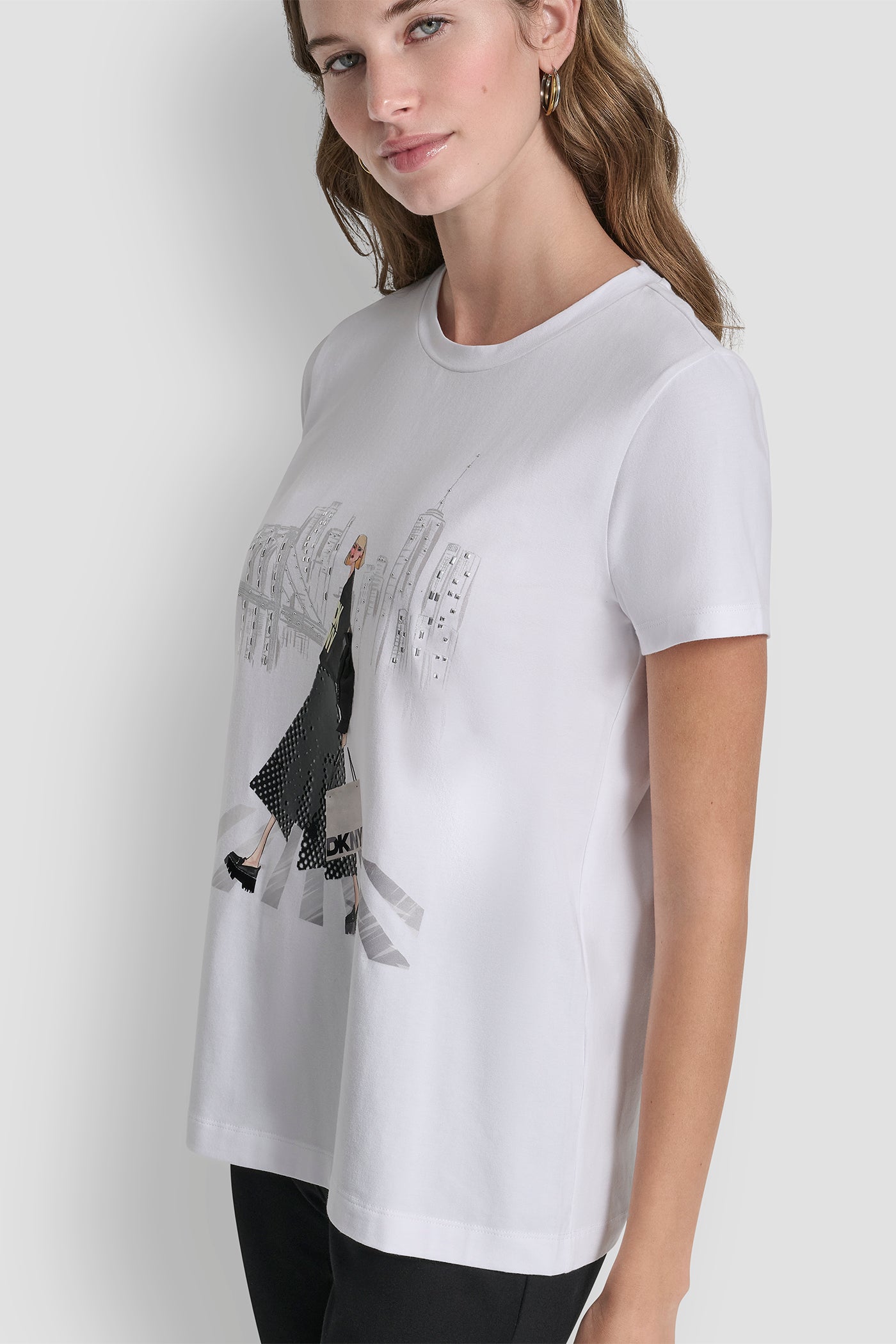 CROSSWALK CONVERSATIONAL GRAPHIC TEE VIEW 4 | DKNY Promo