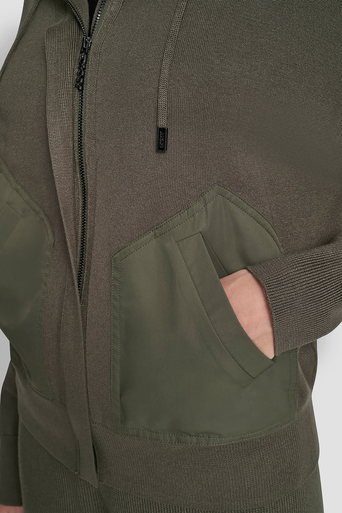 DROP SHOULDER ZIP UP HOODIE VIEW 7 | Jackets & Trench Coats
