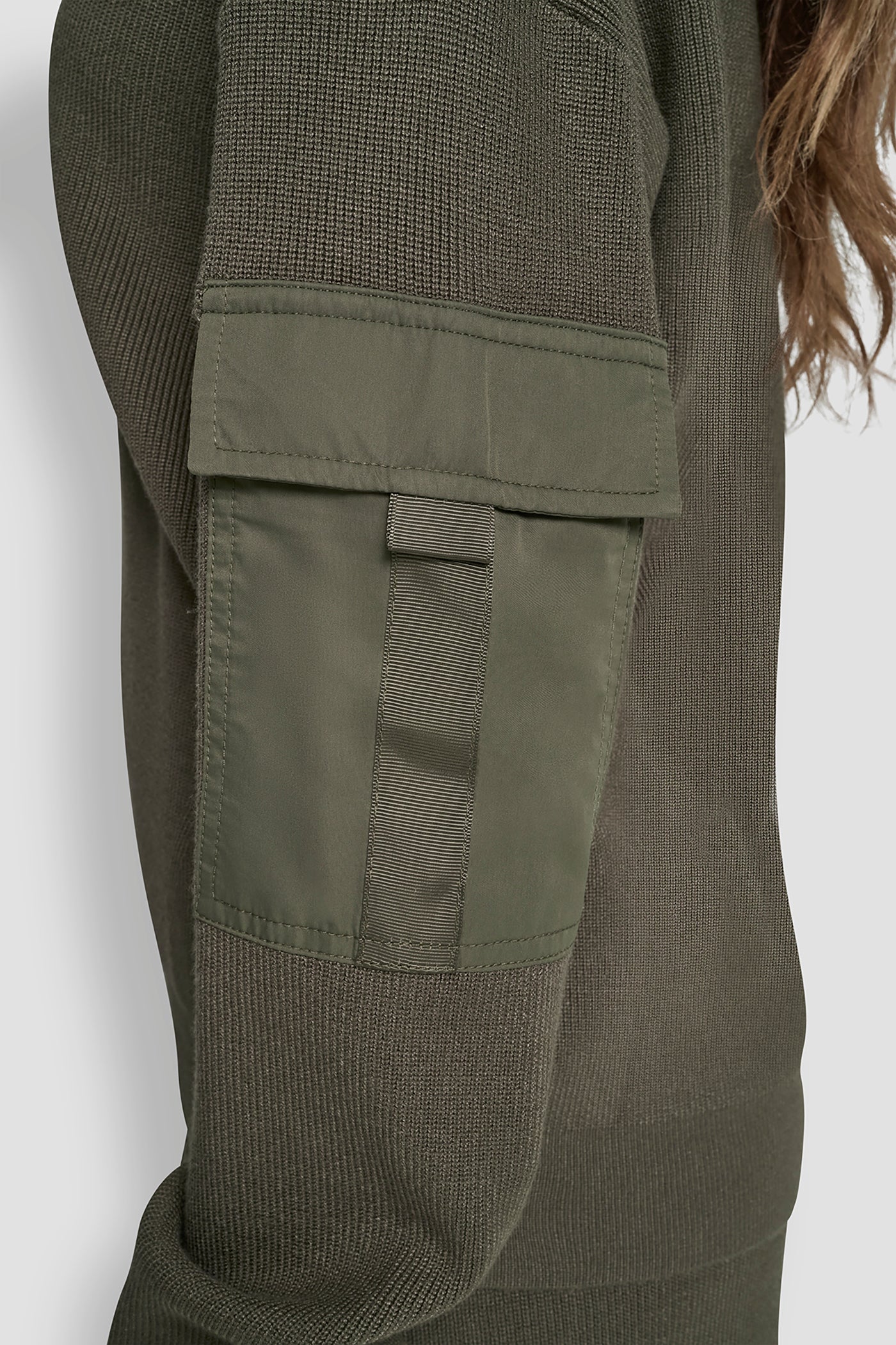 CARGO POCKET SLEEVE SWEATER VIEW 5 | Gifts Under $100