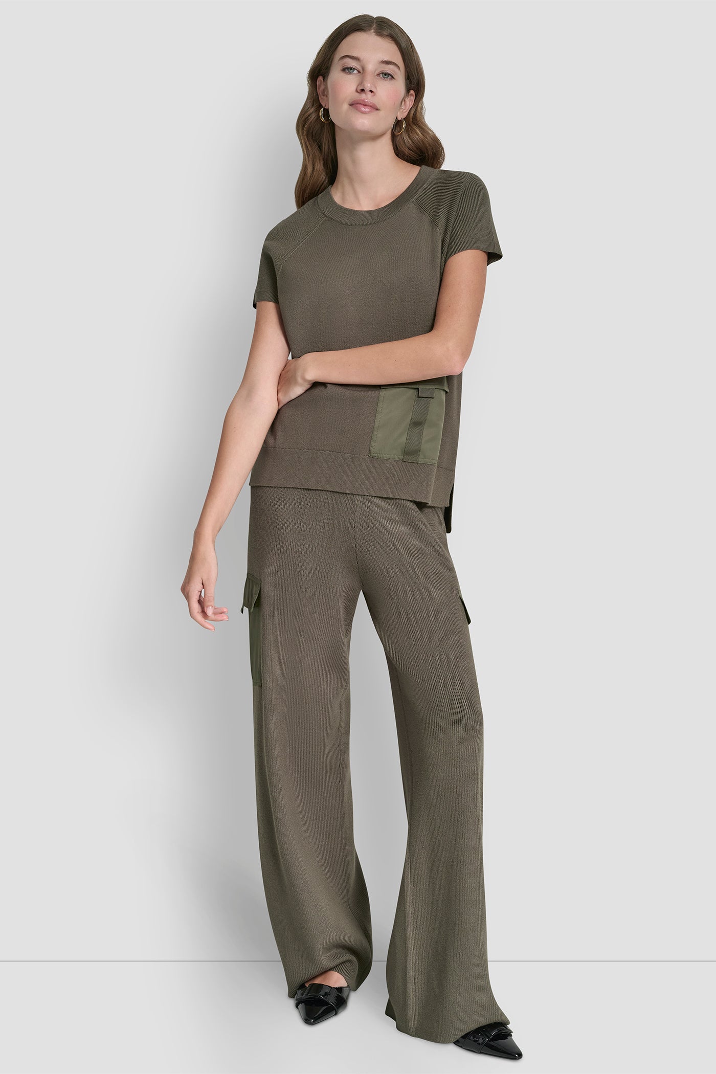 SHORT SLEEVE CARGO POCKET SWEATER VIEW 5 | SALE