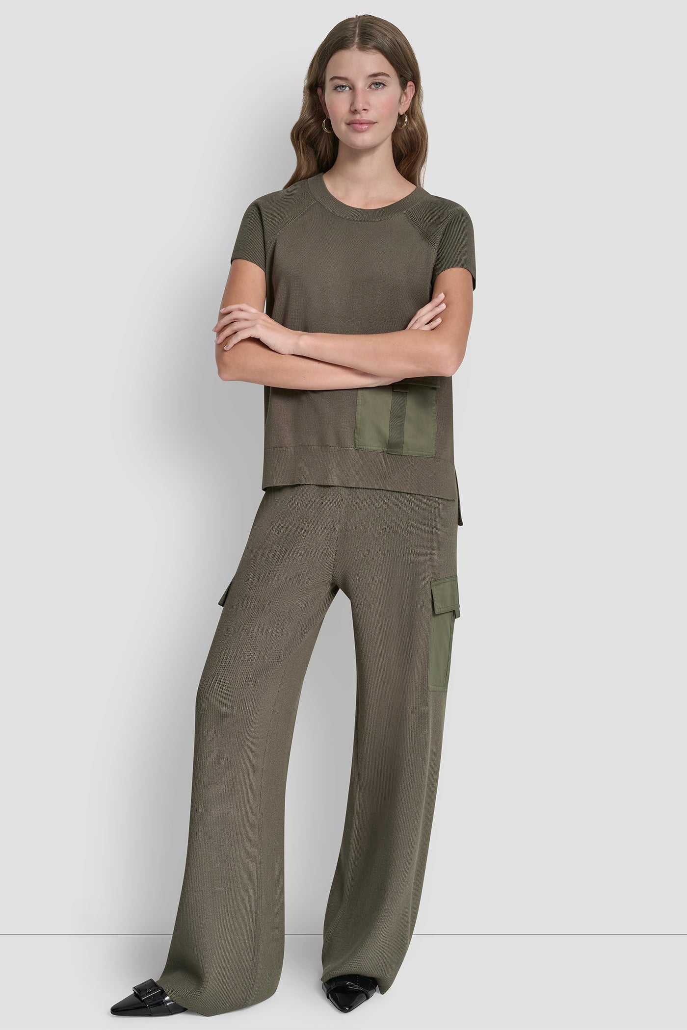 HIGH RISE CARGO SWEATER PANT VIEW 6 | SALE PANTS