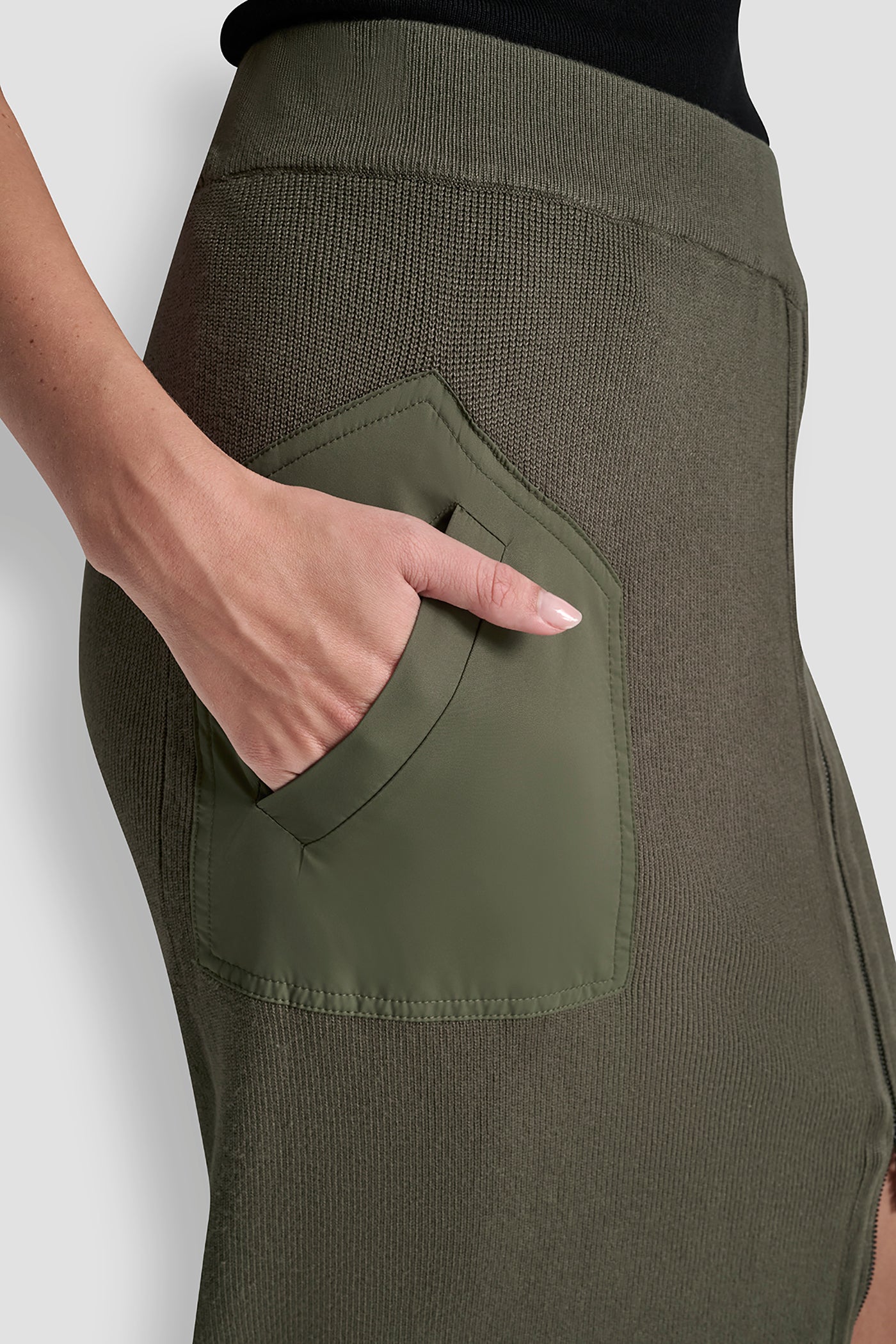 ZIP DETAILED MIDI SWEATER SKIRT VIEW 7 | HOLIDAY COLLECTION