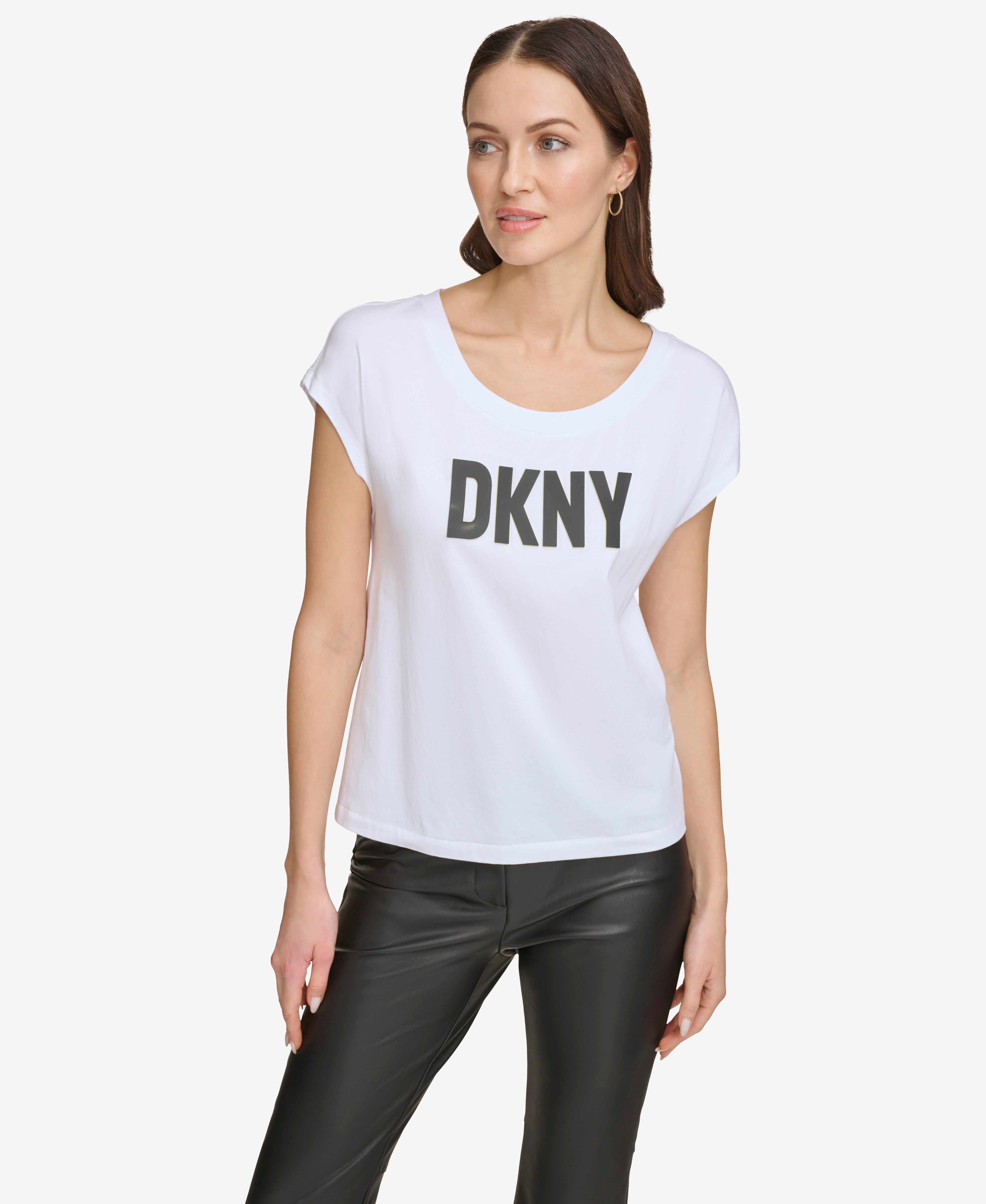 DKNY RAISED LOGO T-SHIRT,White
