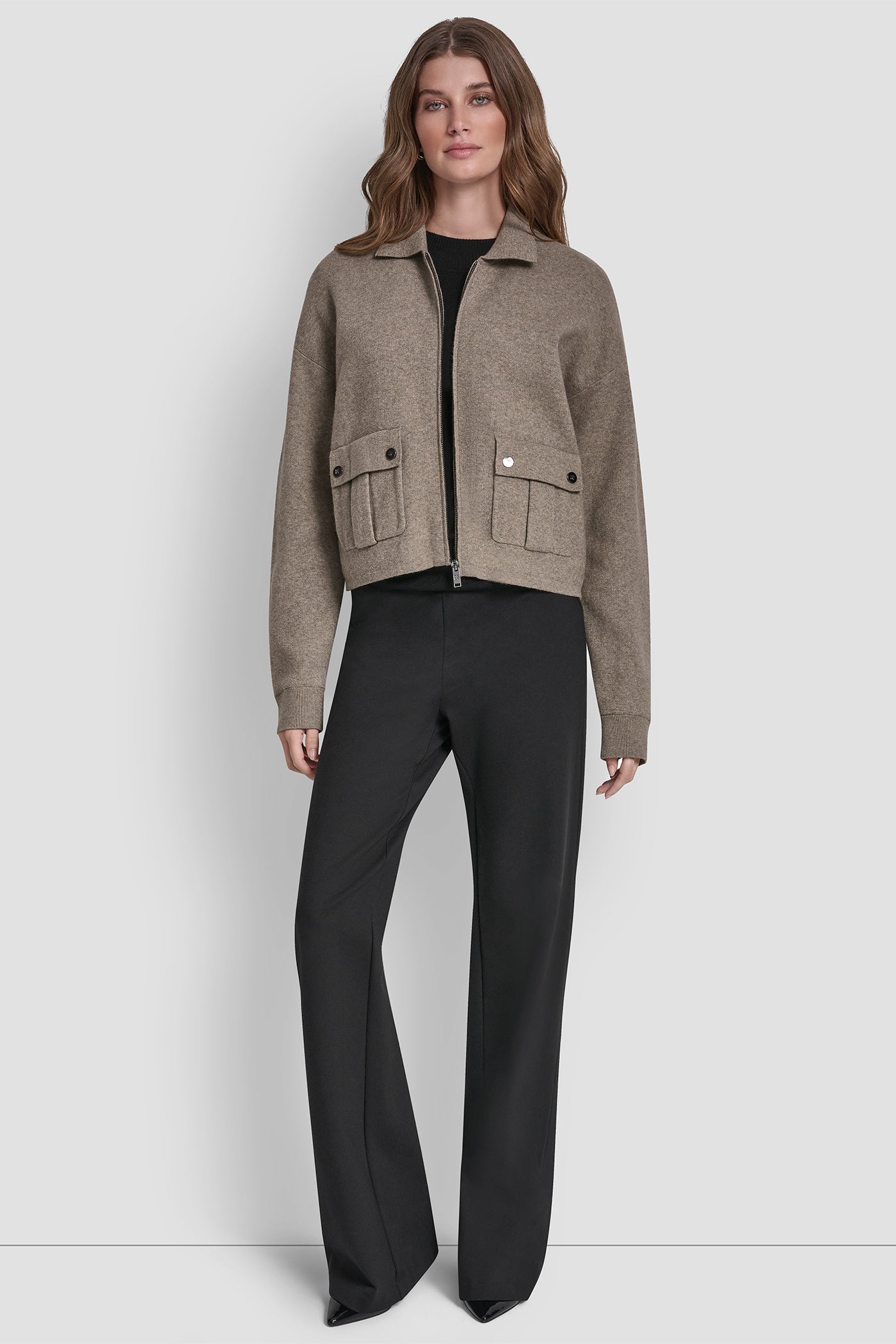 ZIP UP SWEATER JACKET VIEW 4