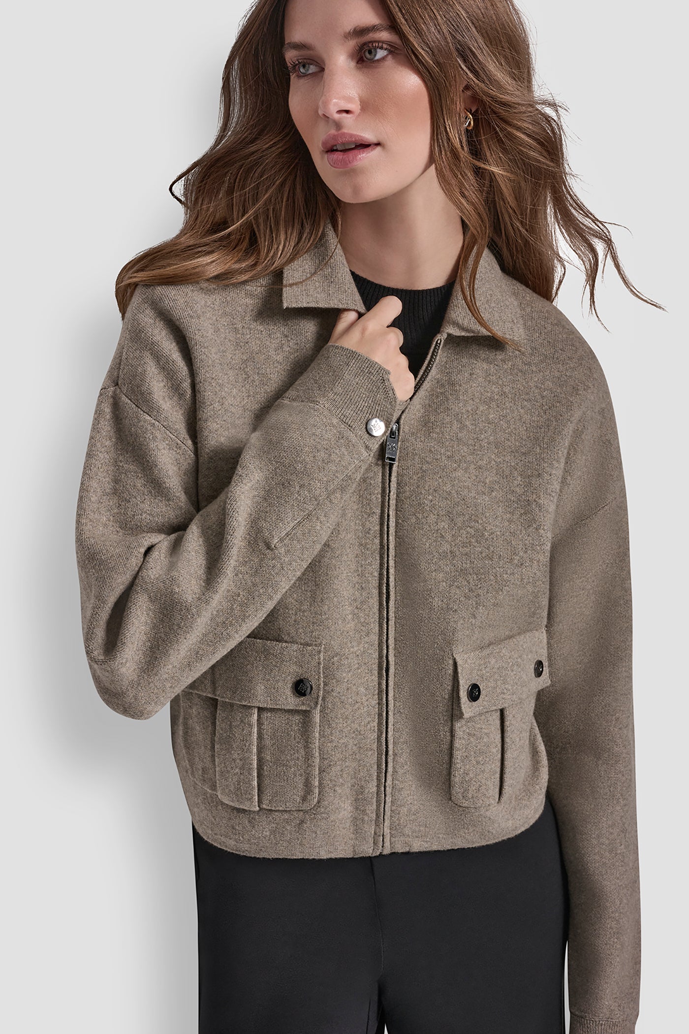 ZIP UP SWEATER JACKET VIEW 6