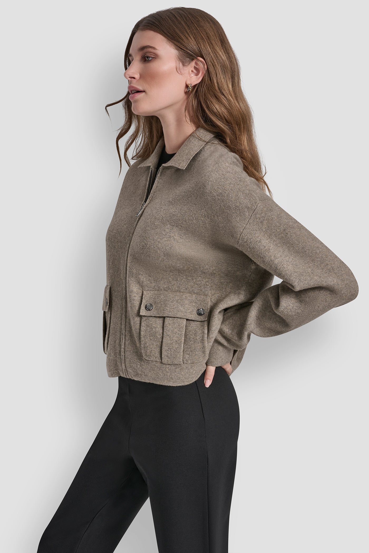 ZIP UP SWEATER JACKET VIEW 5