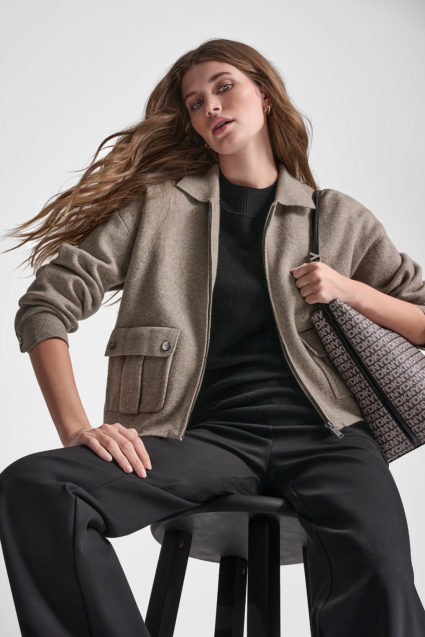 ZIP UP SWEATER JACKET VIEW 8