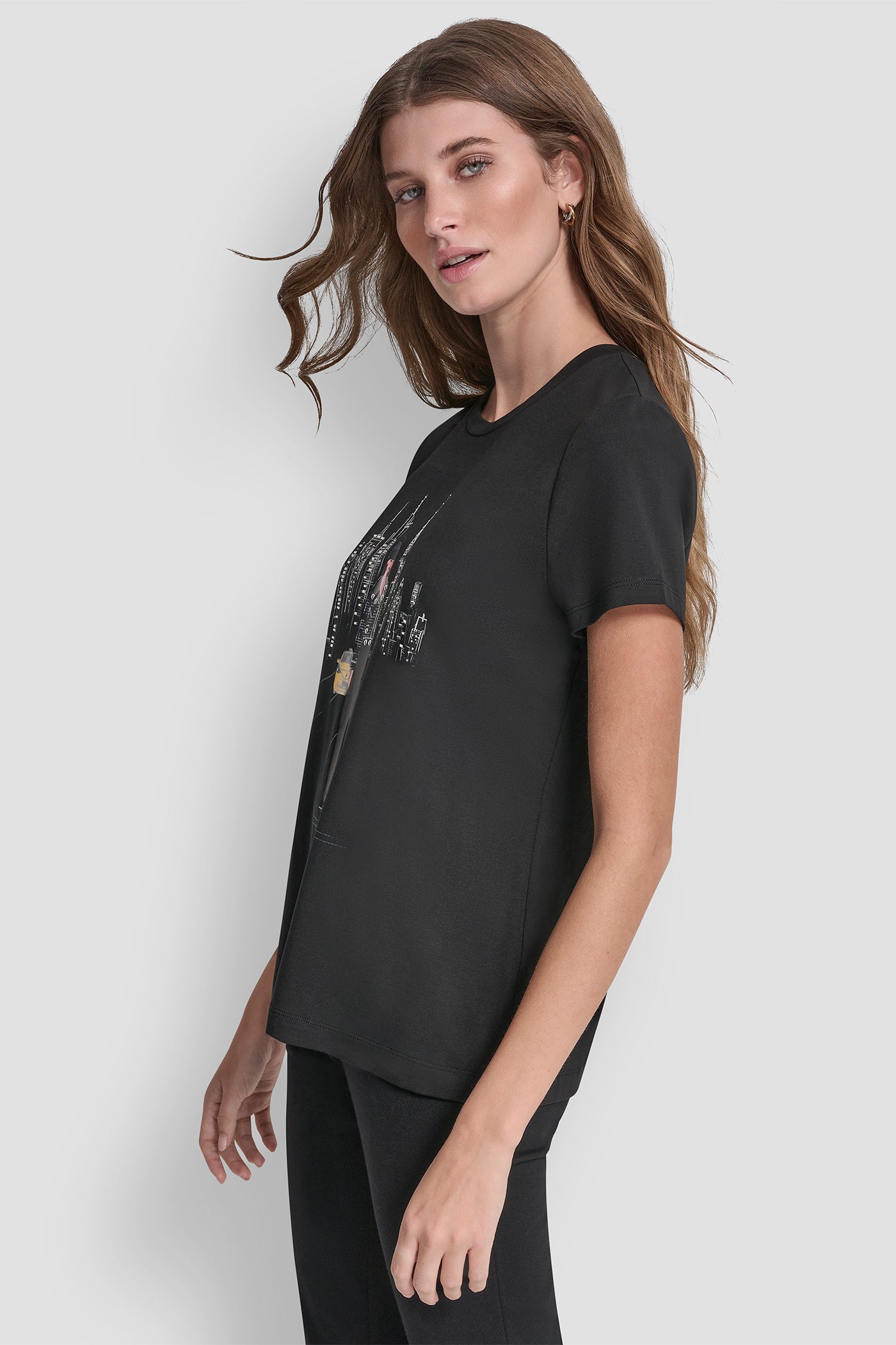 STUDDED MOTO CONVERSATIONAL TEE VIEW 4 | All Products