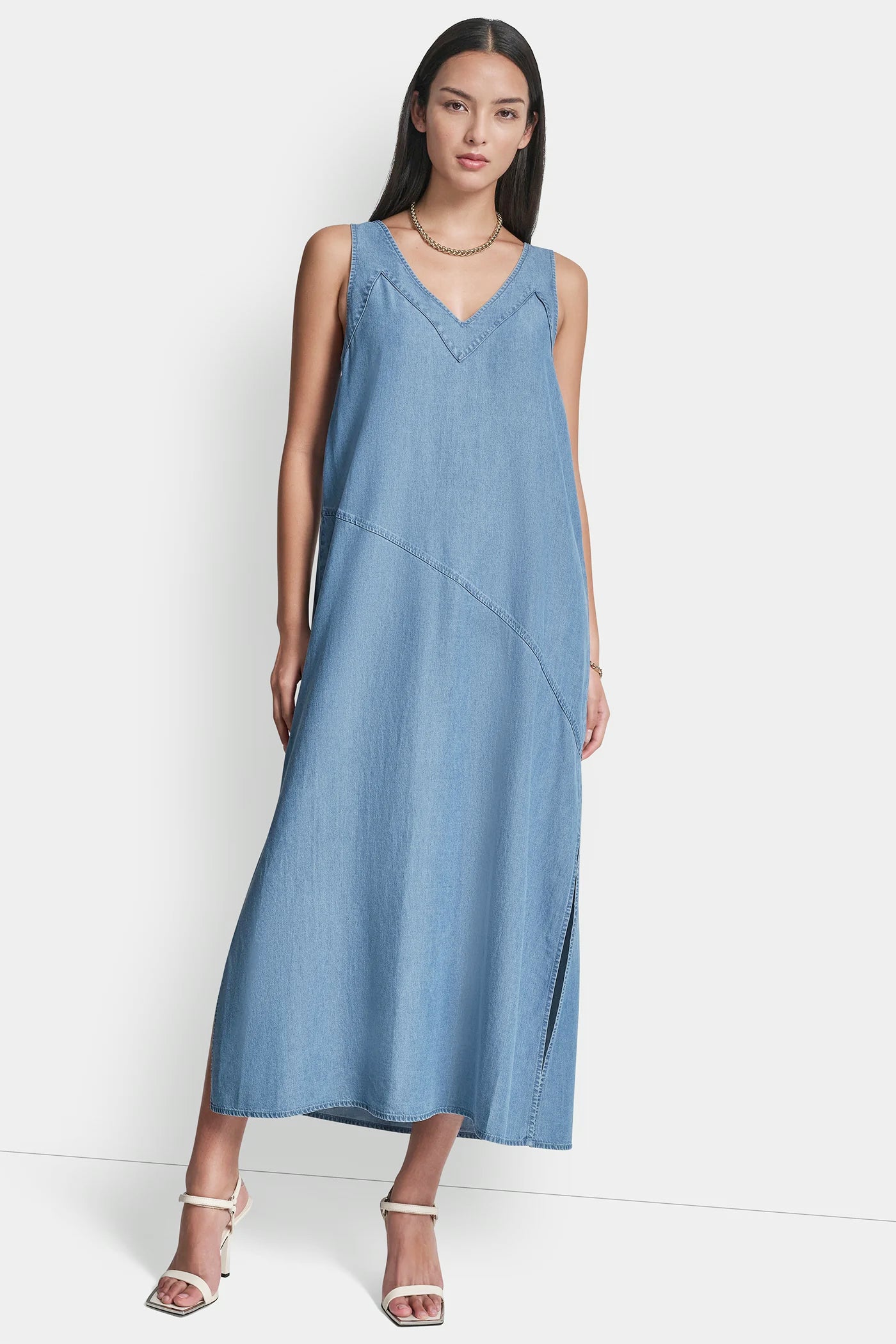 TENCEL MIDI SWING DRESS VIEW 5 | SALE