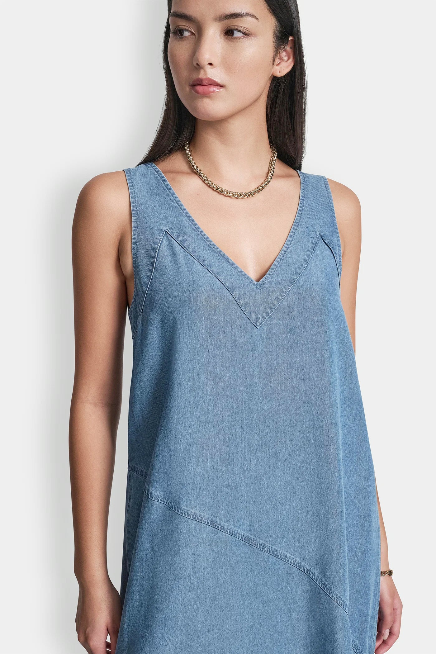 Stream TENCEL MIDI SWING DRESS, VIEW 2 | SALE