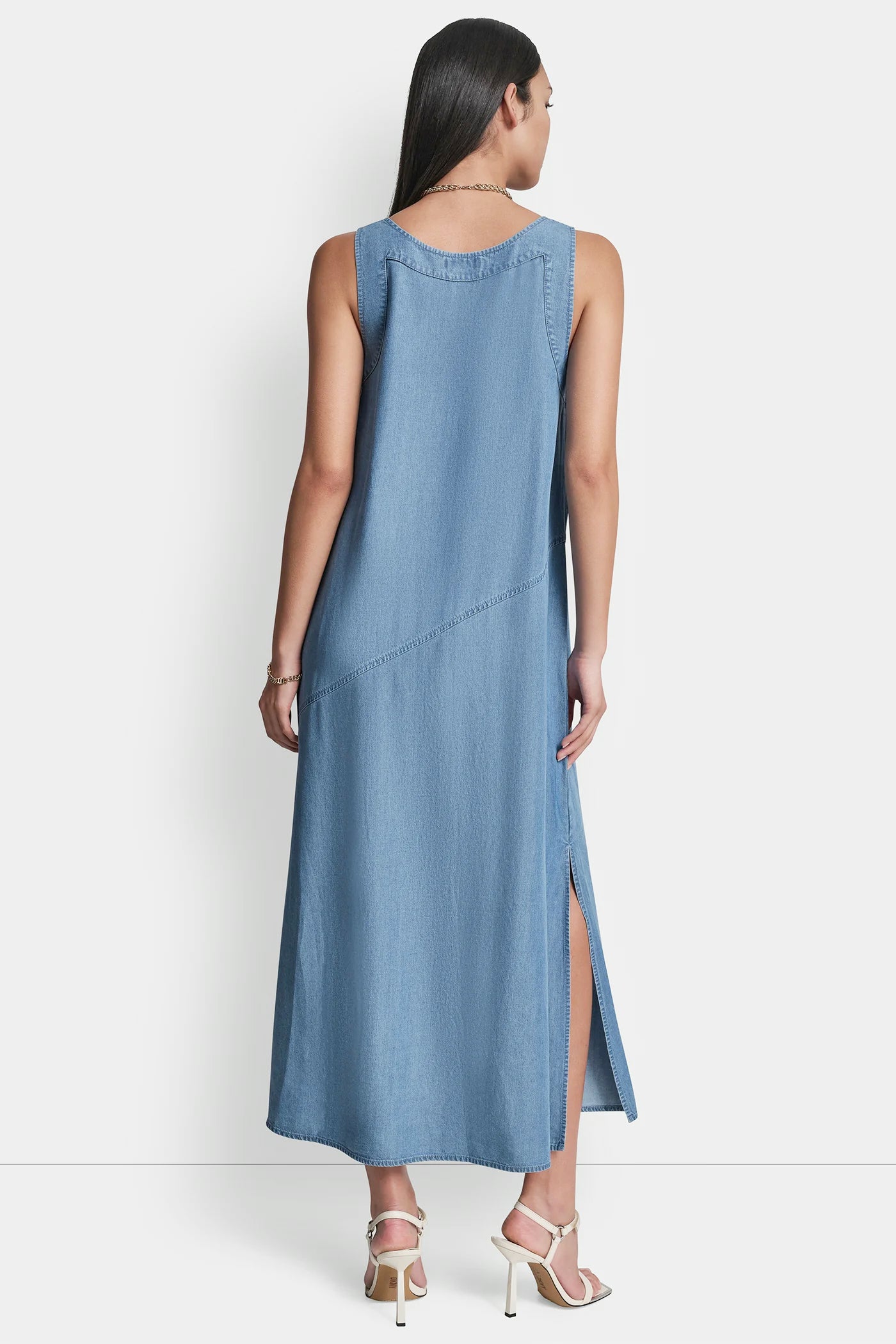 TENCEL MIDI SWING DRESS VIEW 3 | SALE