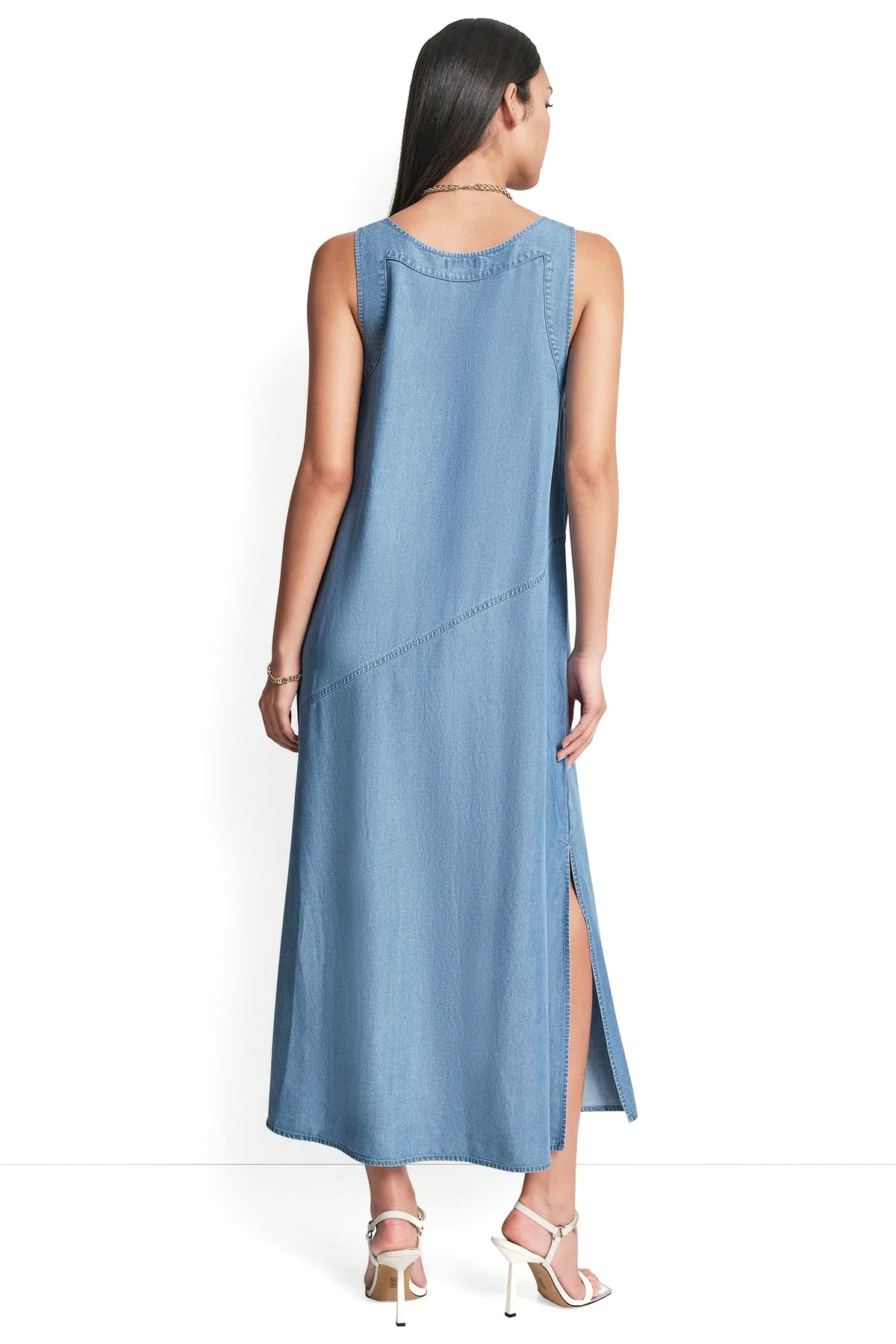 TENCEL MIDI SWING DRESS VIEW 2