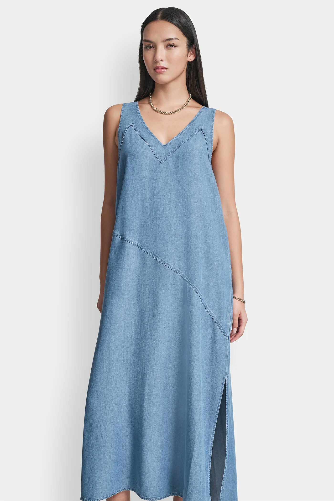 TENCEL MIDI SWING DRESS VIEW 6 | SALE