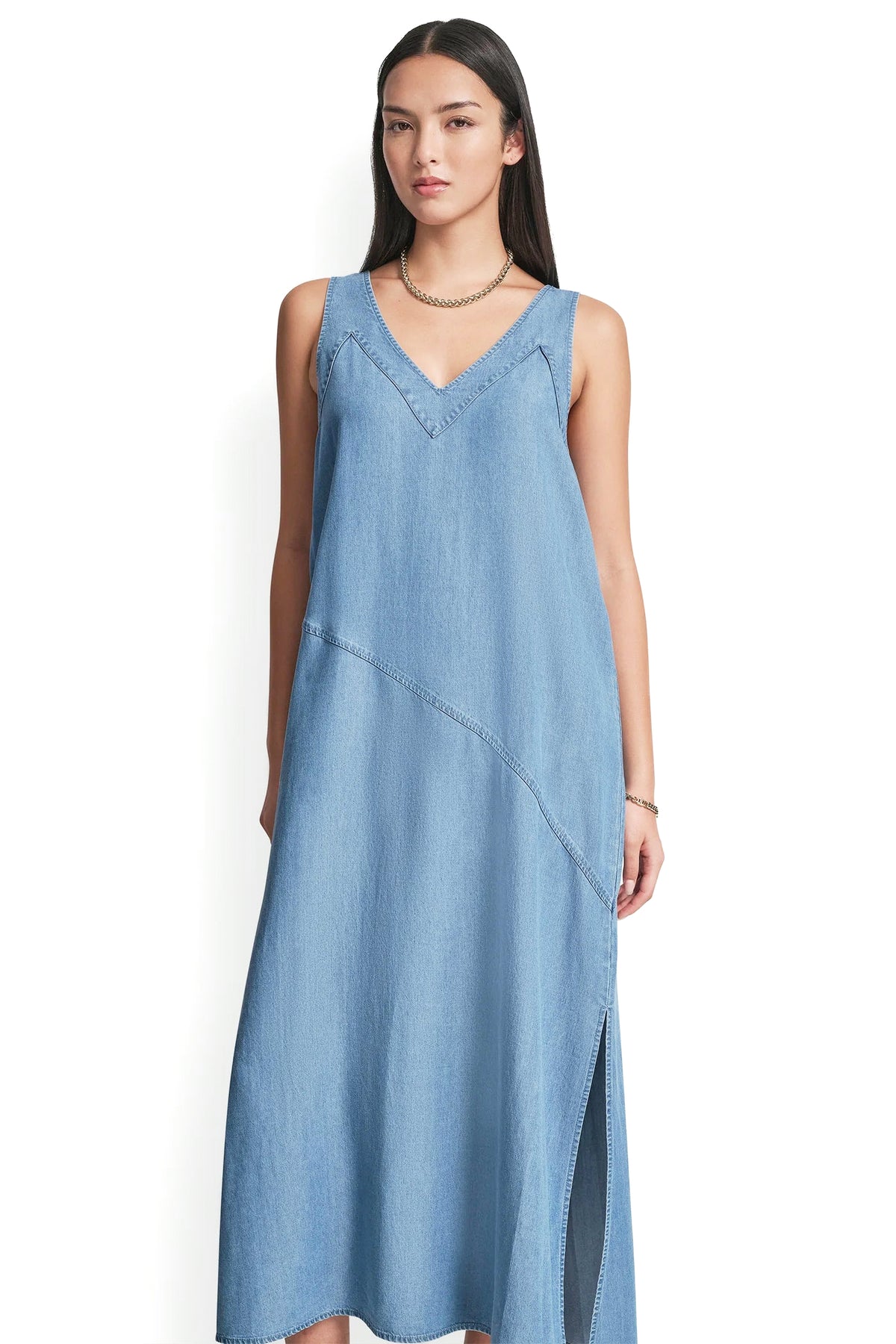 TENCEL MIDI SWING DRESS VIEW 2